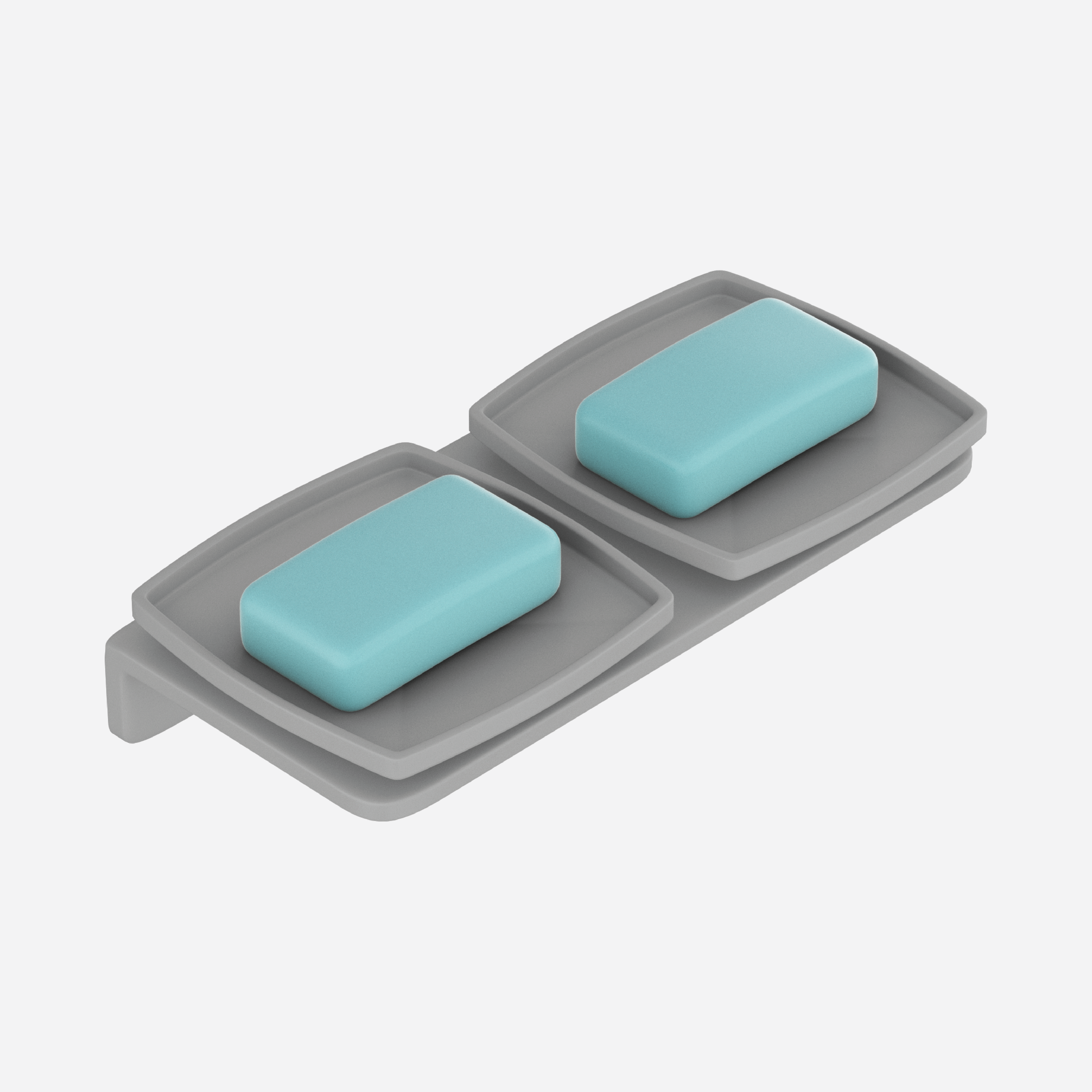 Double Large Square Soap Dish