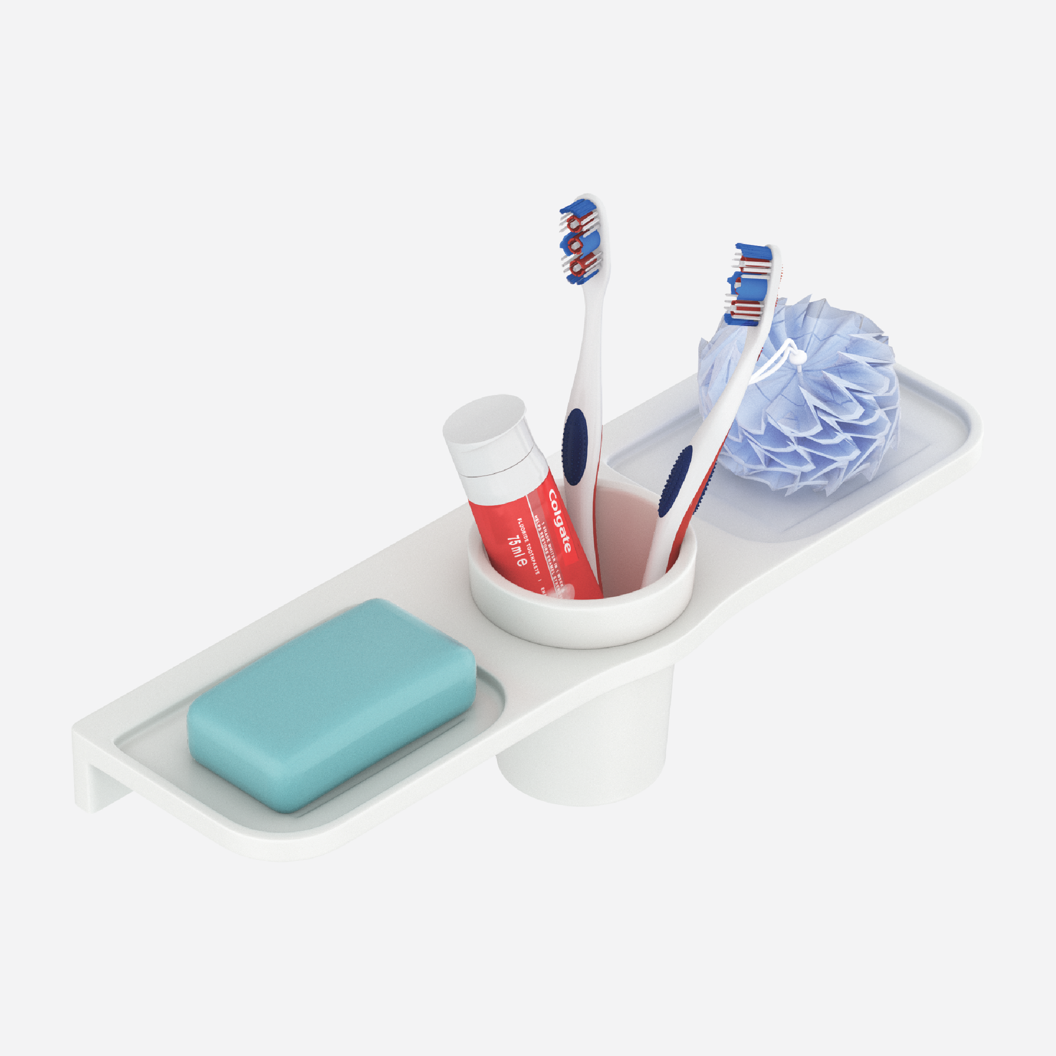 Double Soap Dish With Glass