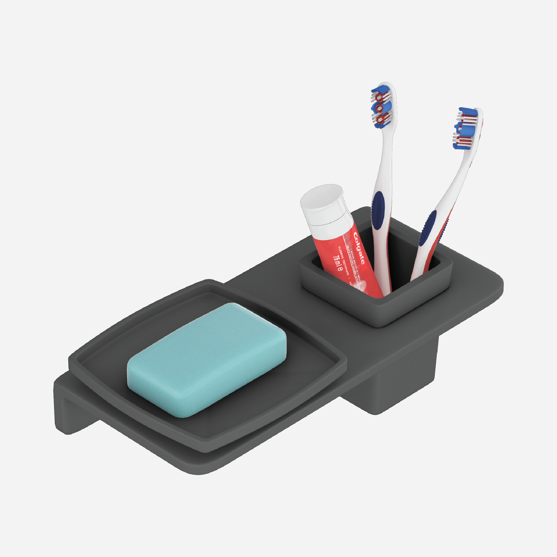 Large Square Soap Dish With Glass