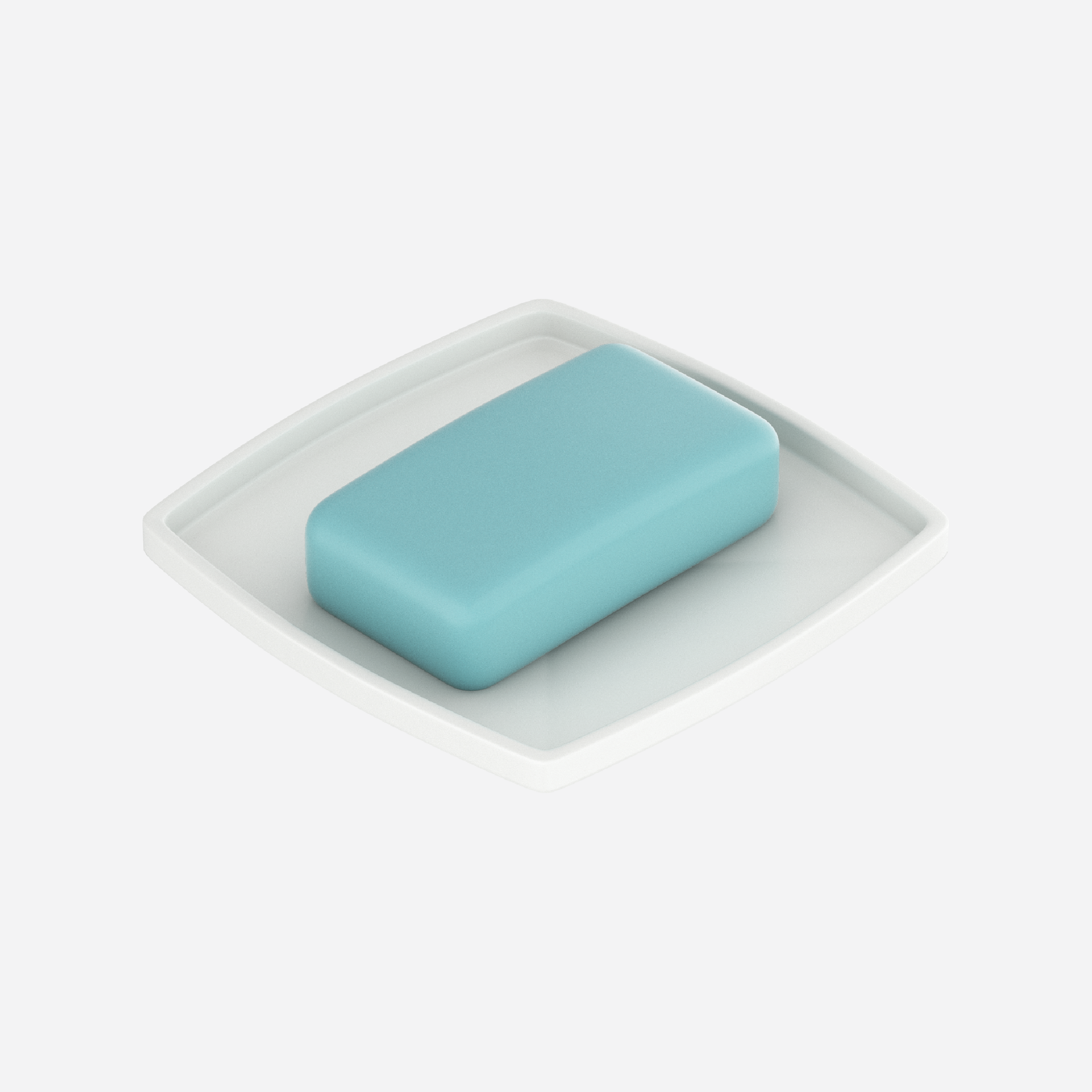 Large Square Soap Dish With Holder