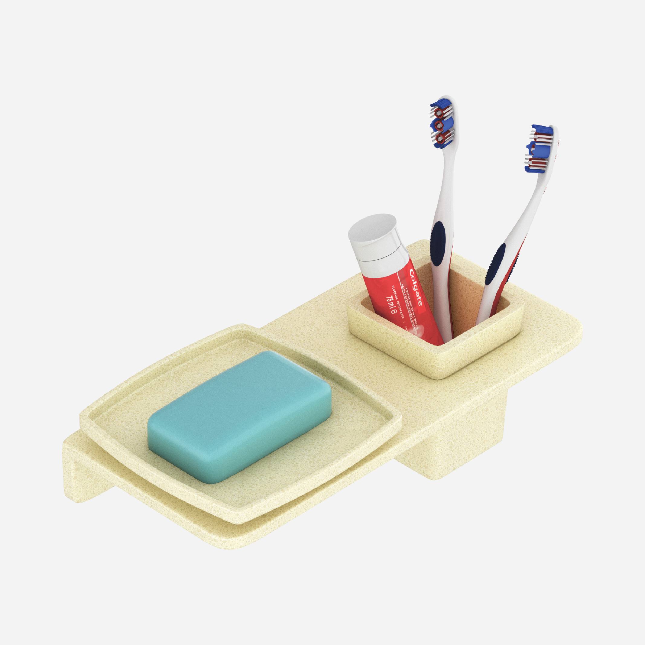 Large Square Soap Dish With Glass