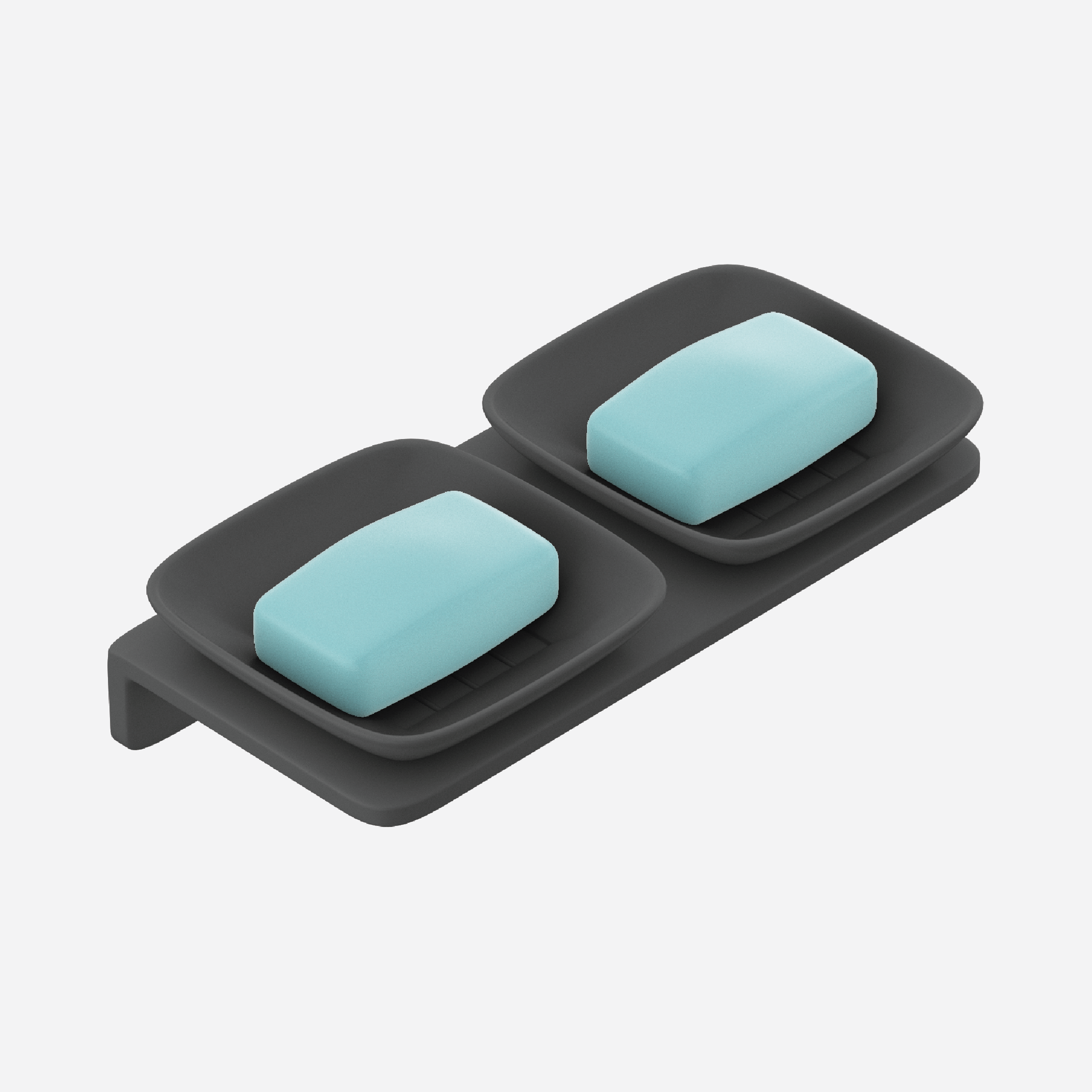 Double Small Square Soap Dish