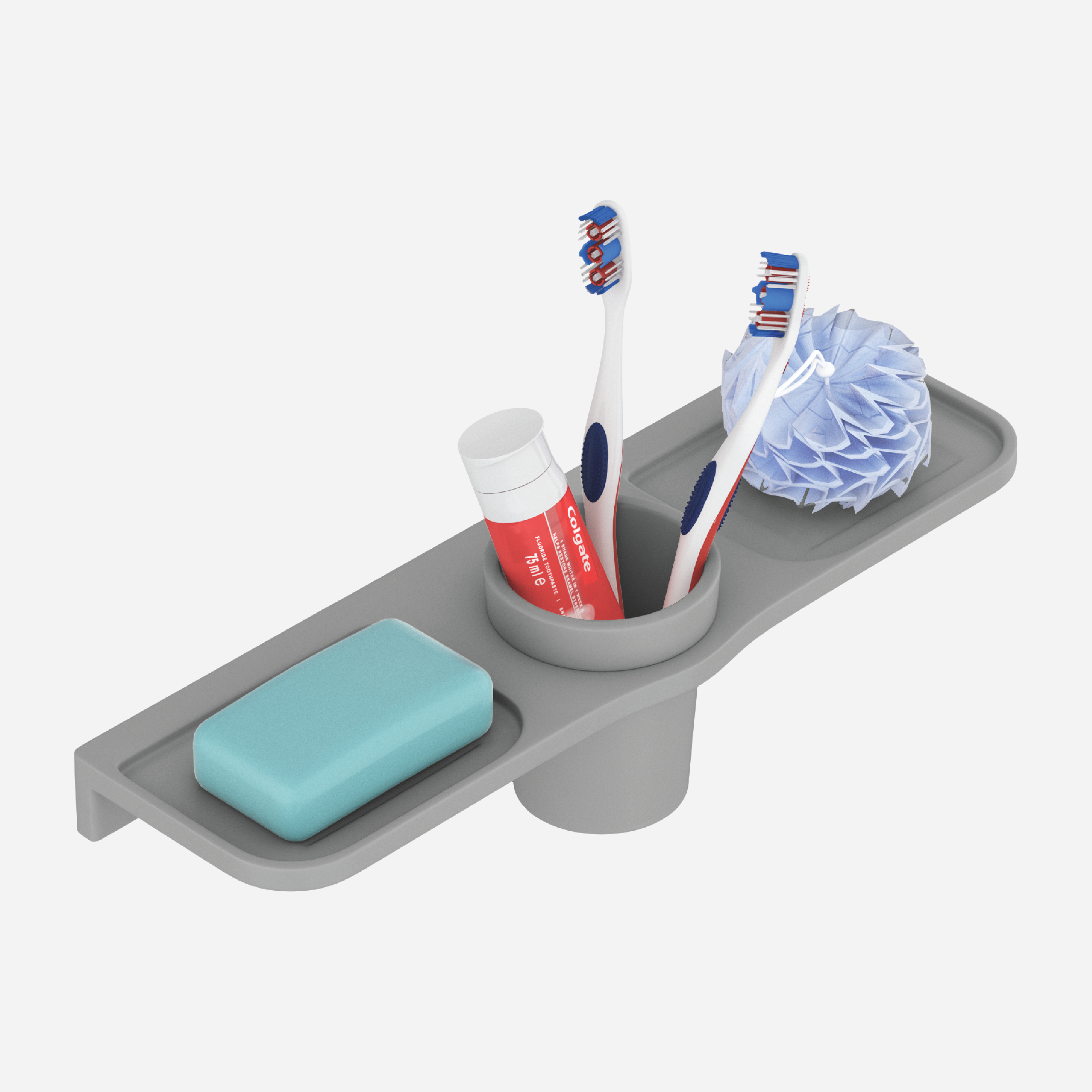 Double Soap Dish With Glass