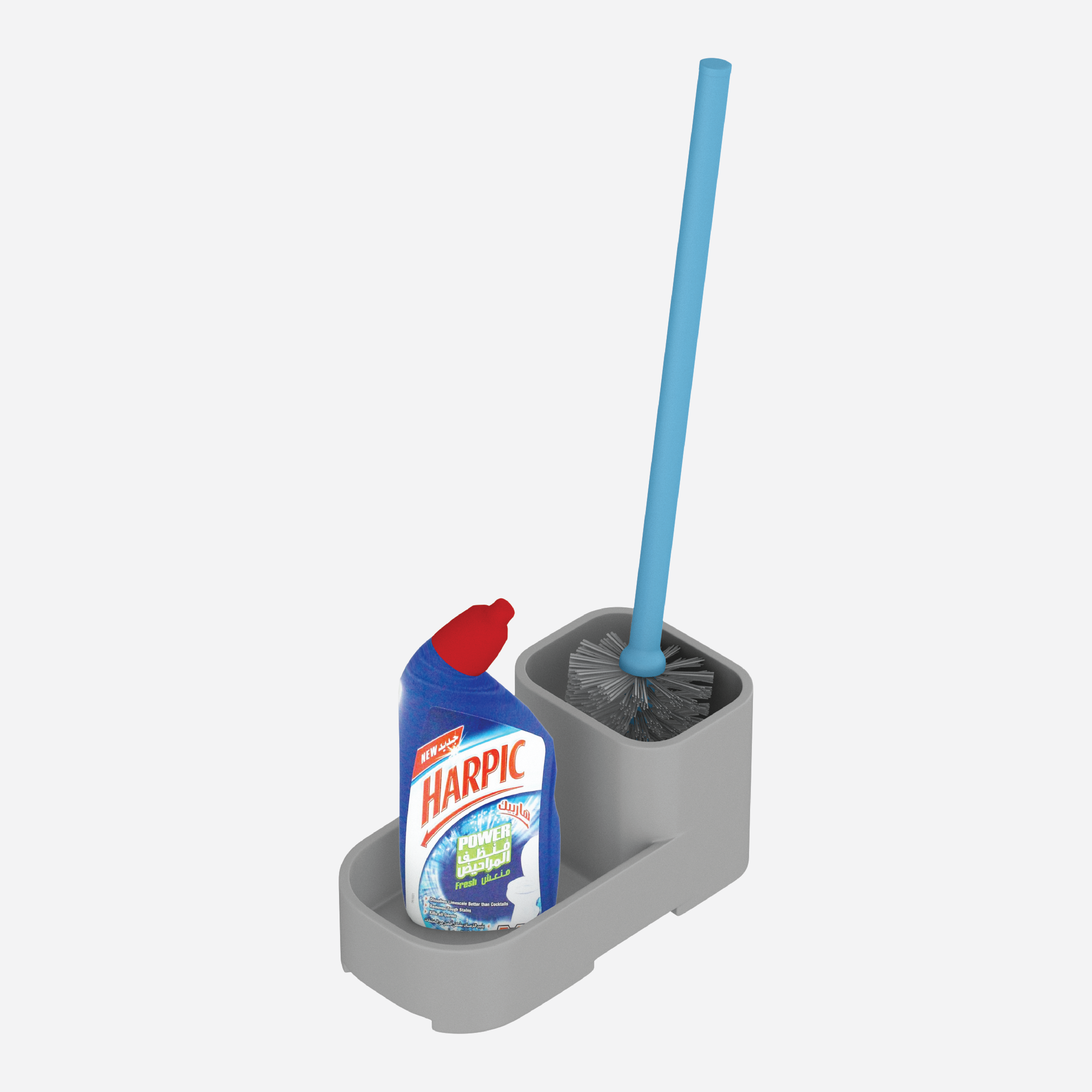 Toilet Brush With Cleaner Holder