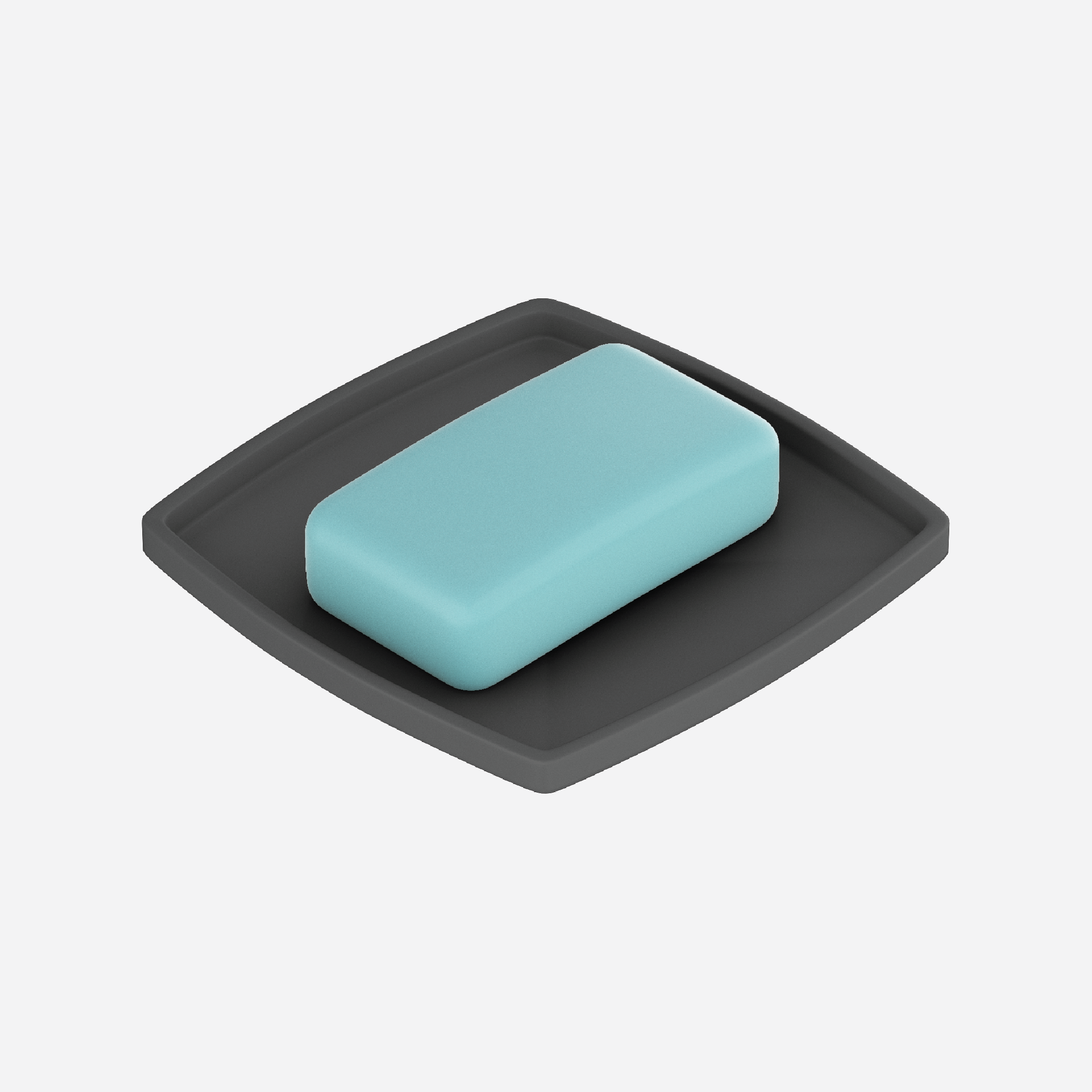 Large Square Soap Dish With Holder