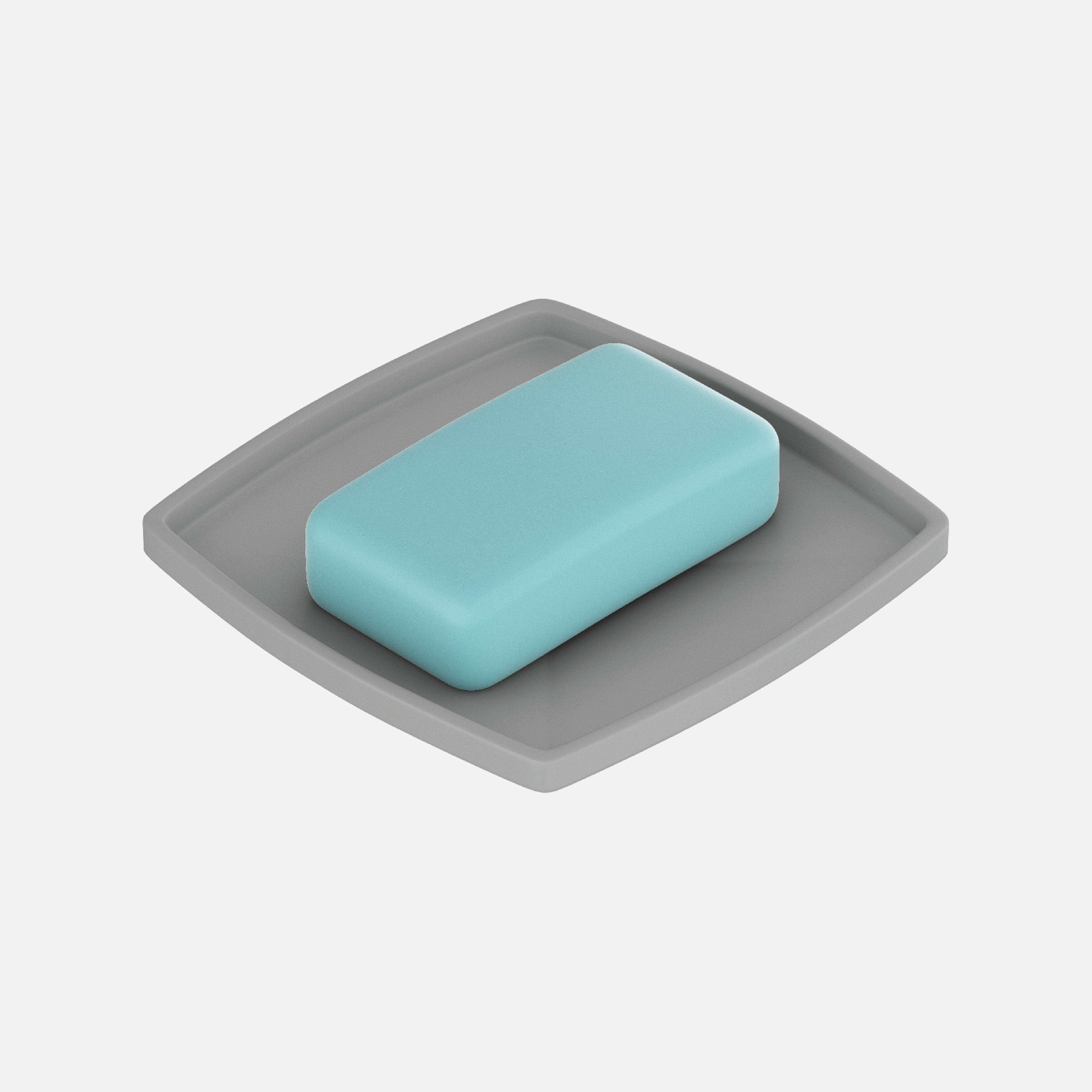 Large Square Soap Dish With Holder