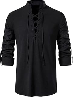 Black Lace-Up Long Sleeve Shirt