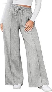 Women's Gray Wide Leg Sweatpants