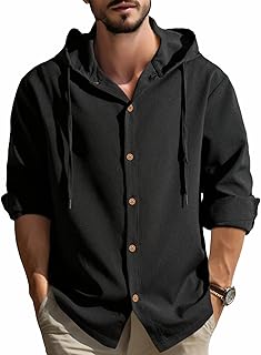 Men's Casual Hooded Shirt