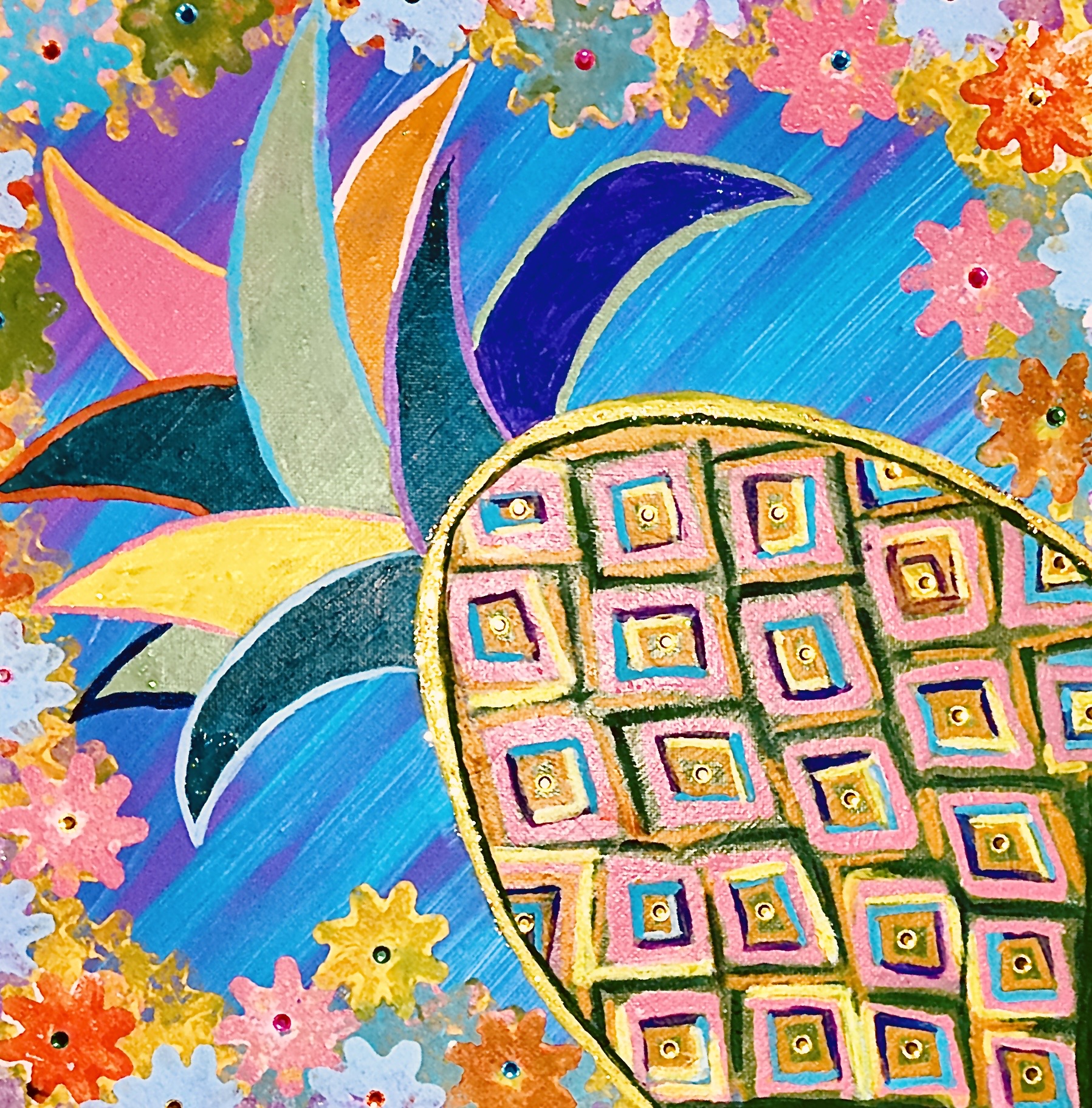 Colorful Pineapple Art Print