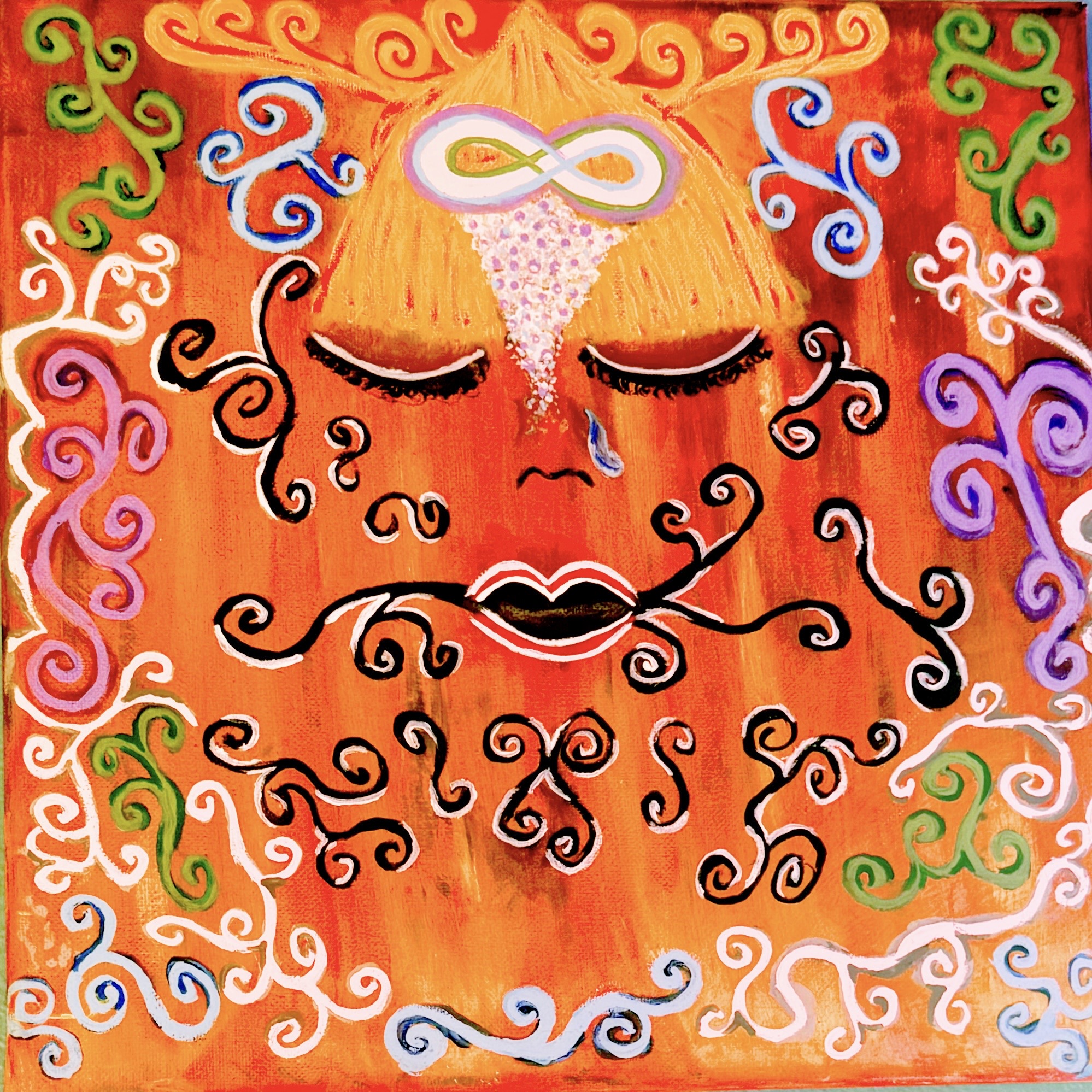 Abstract portrait print