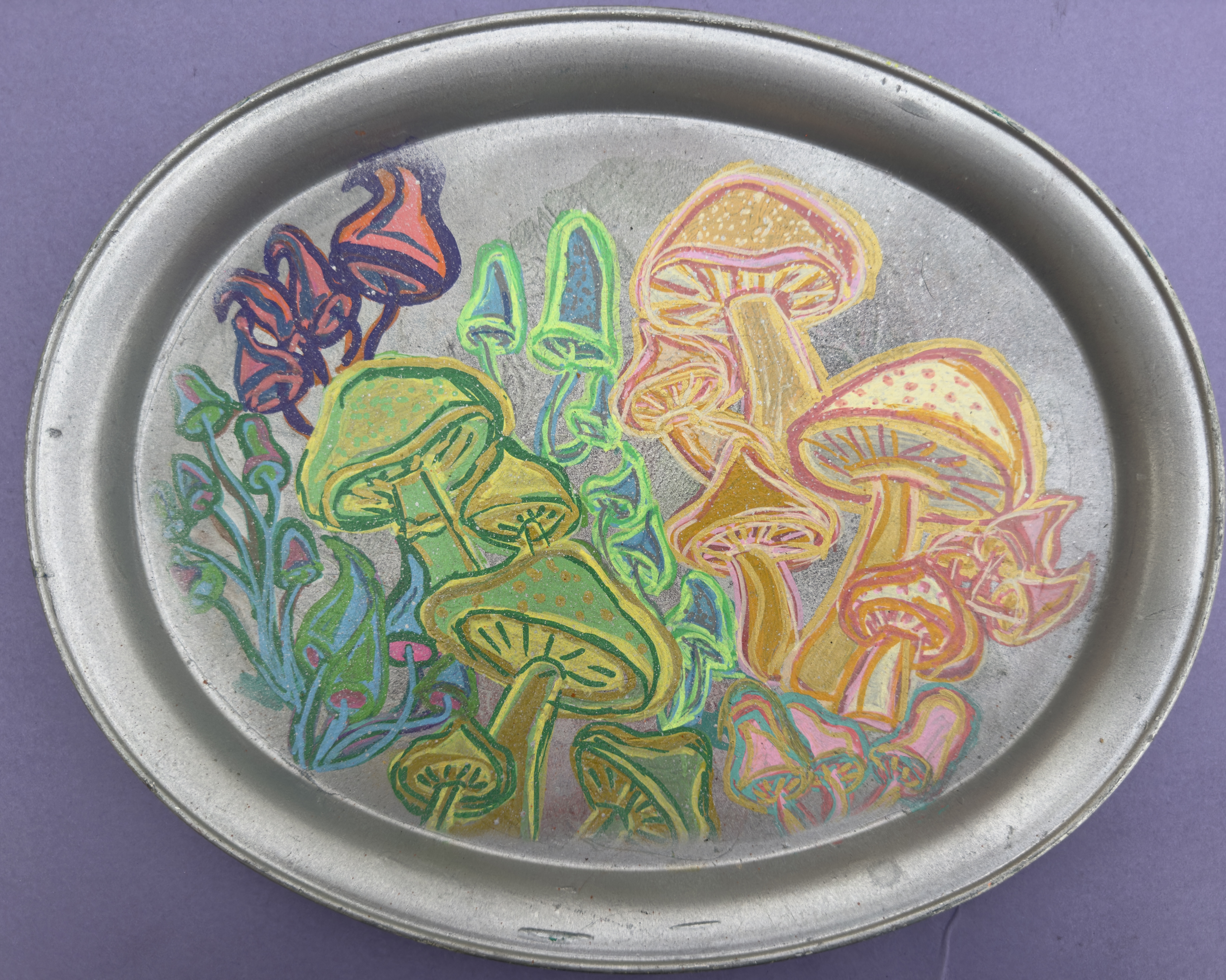 Hand-painted Decorative Metal Tray