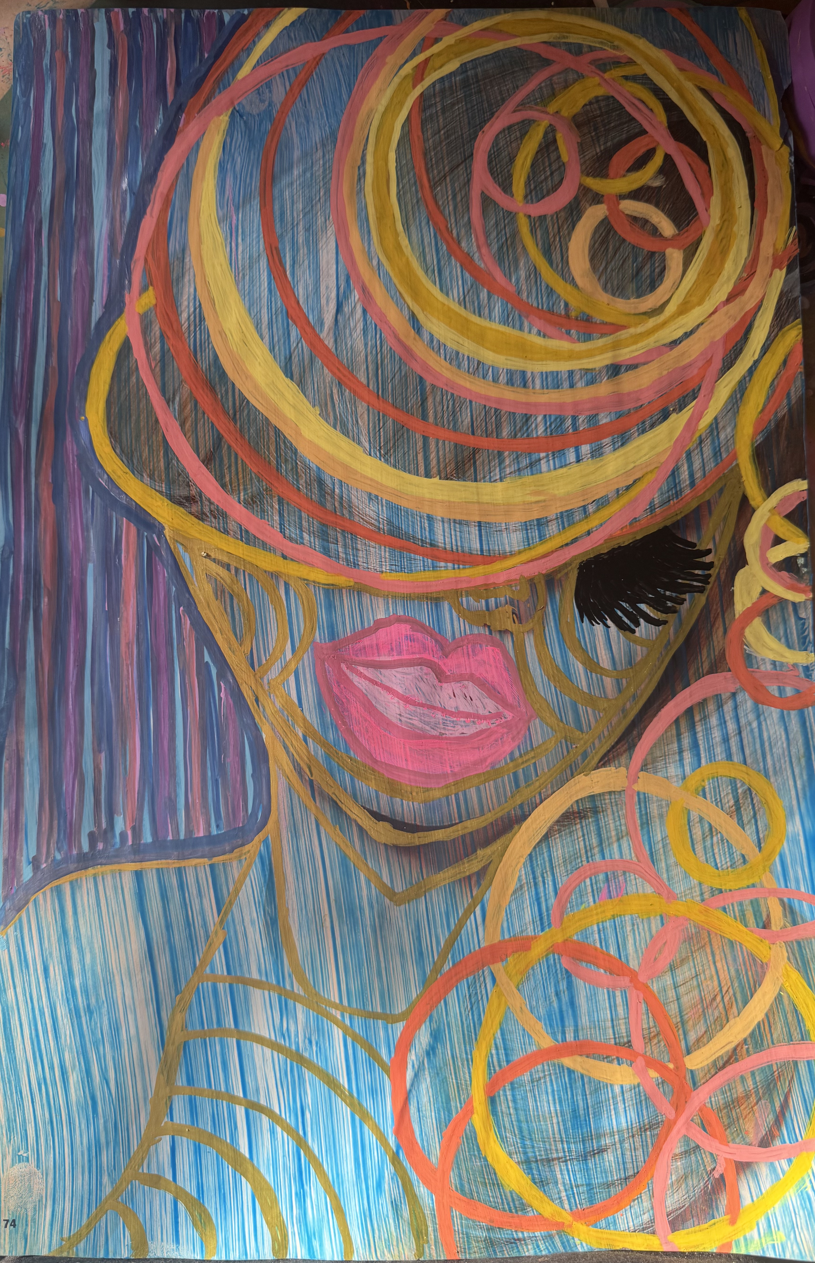 Abstract Woman Portrait Painting