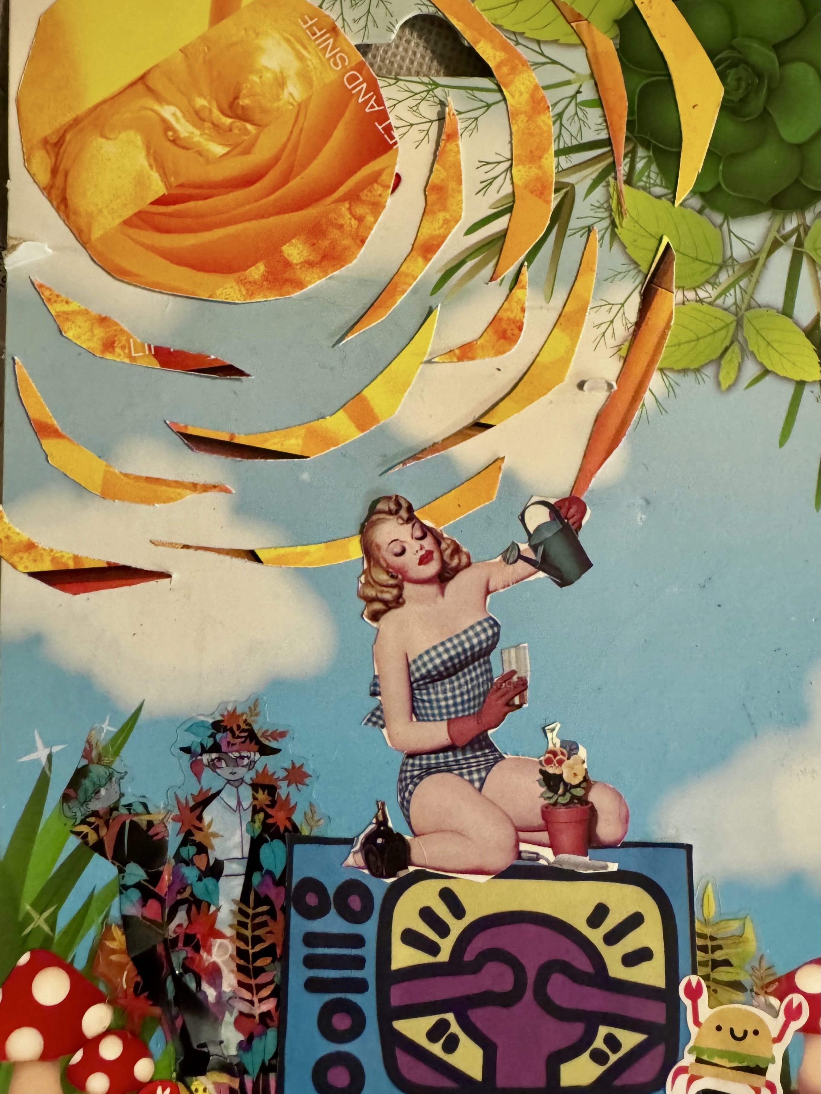 Vintage Pin-Up Art Collage