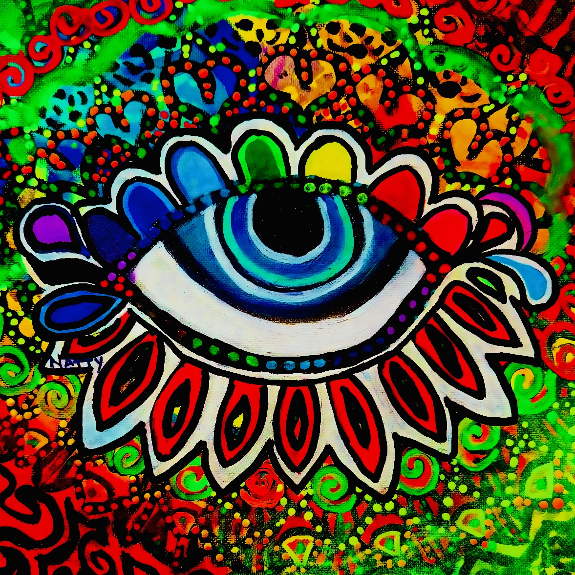 Colorful 3rd  Eye print