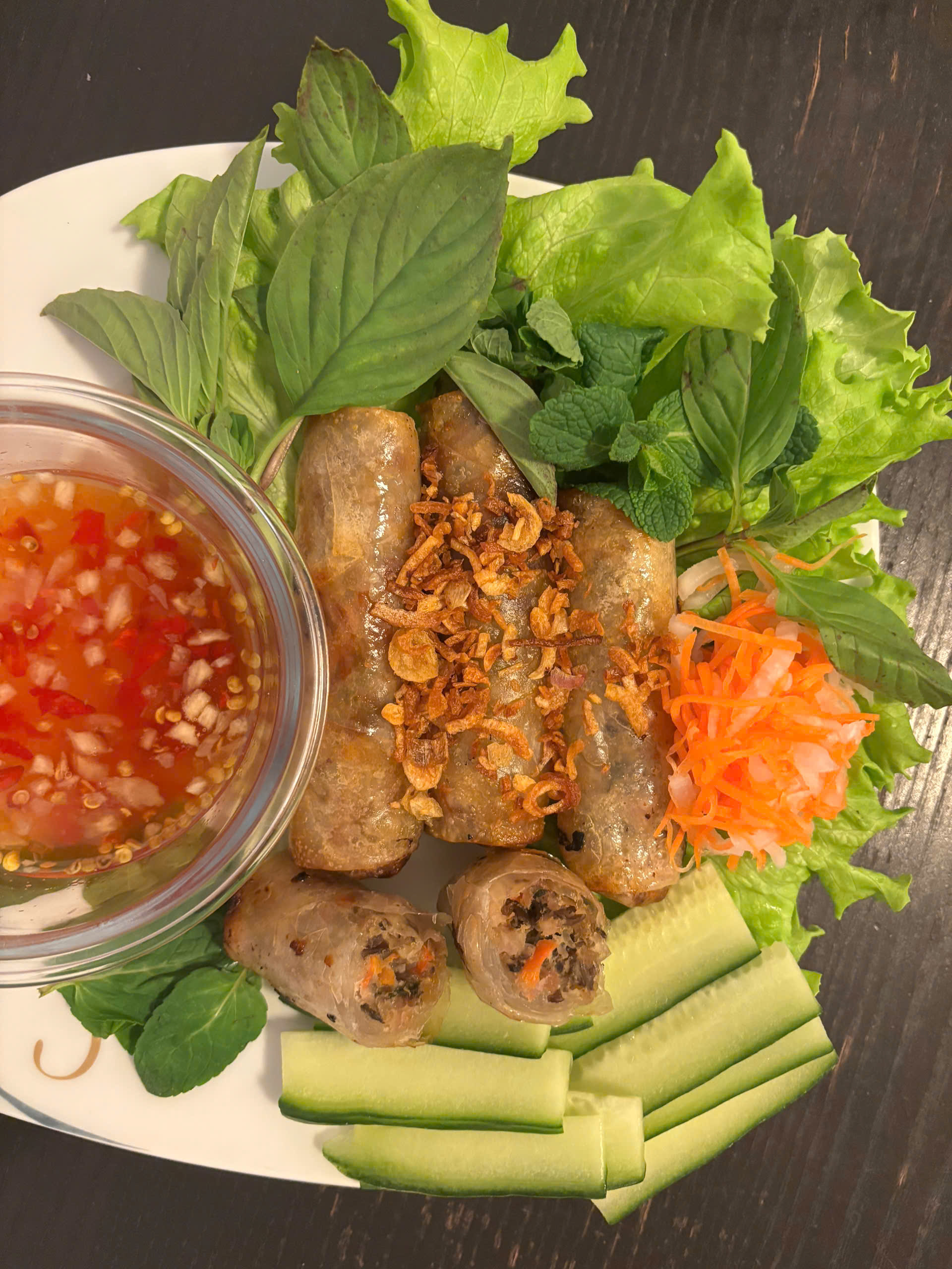 CHẢ GIÒ THỊT HEO TƯƠI CUỐN RAU (Delivery)
