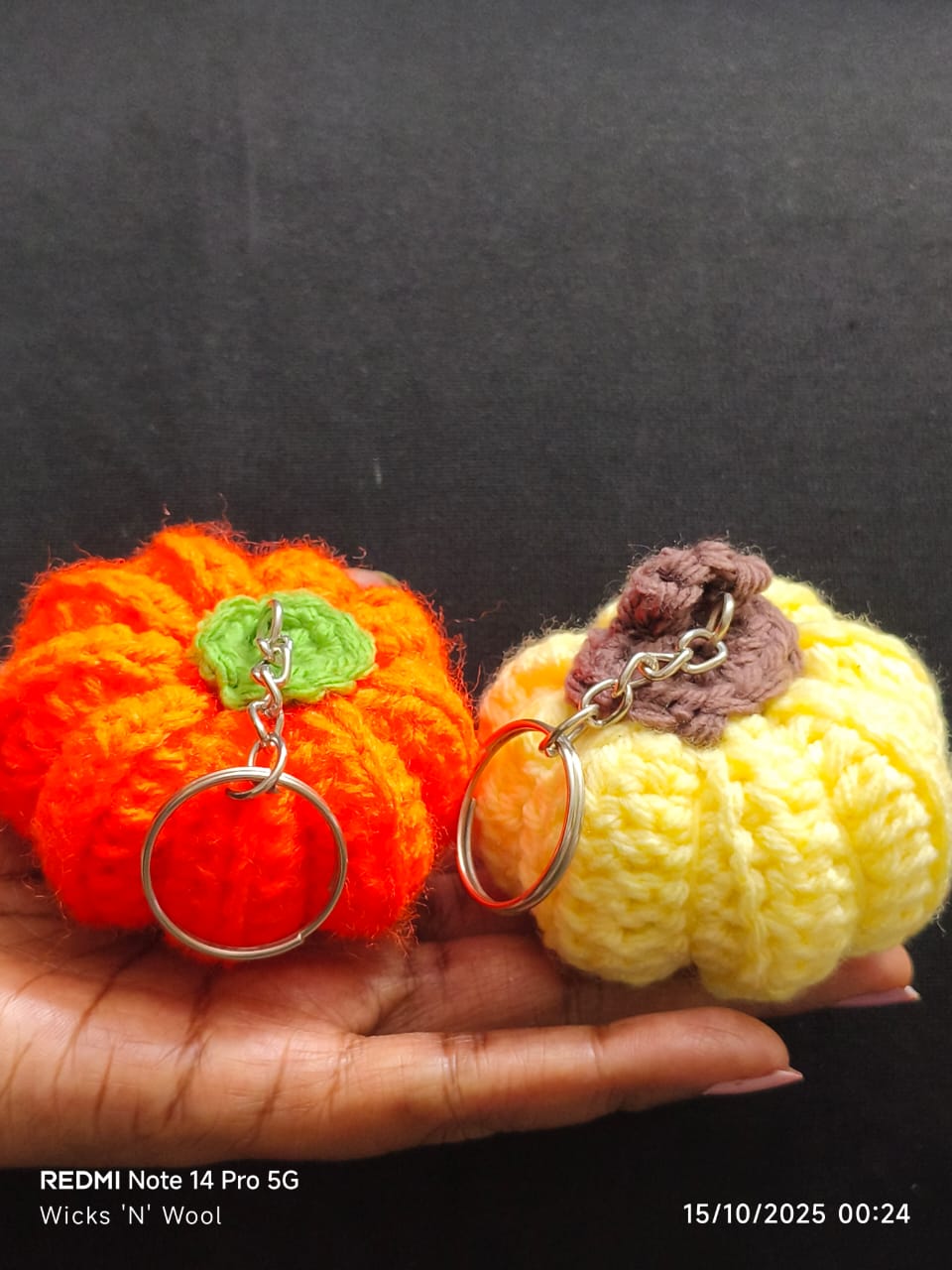 Handmade Pumpkin Keychains