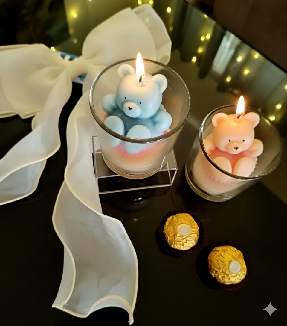 Bear-shaped Scented Candle Set
