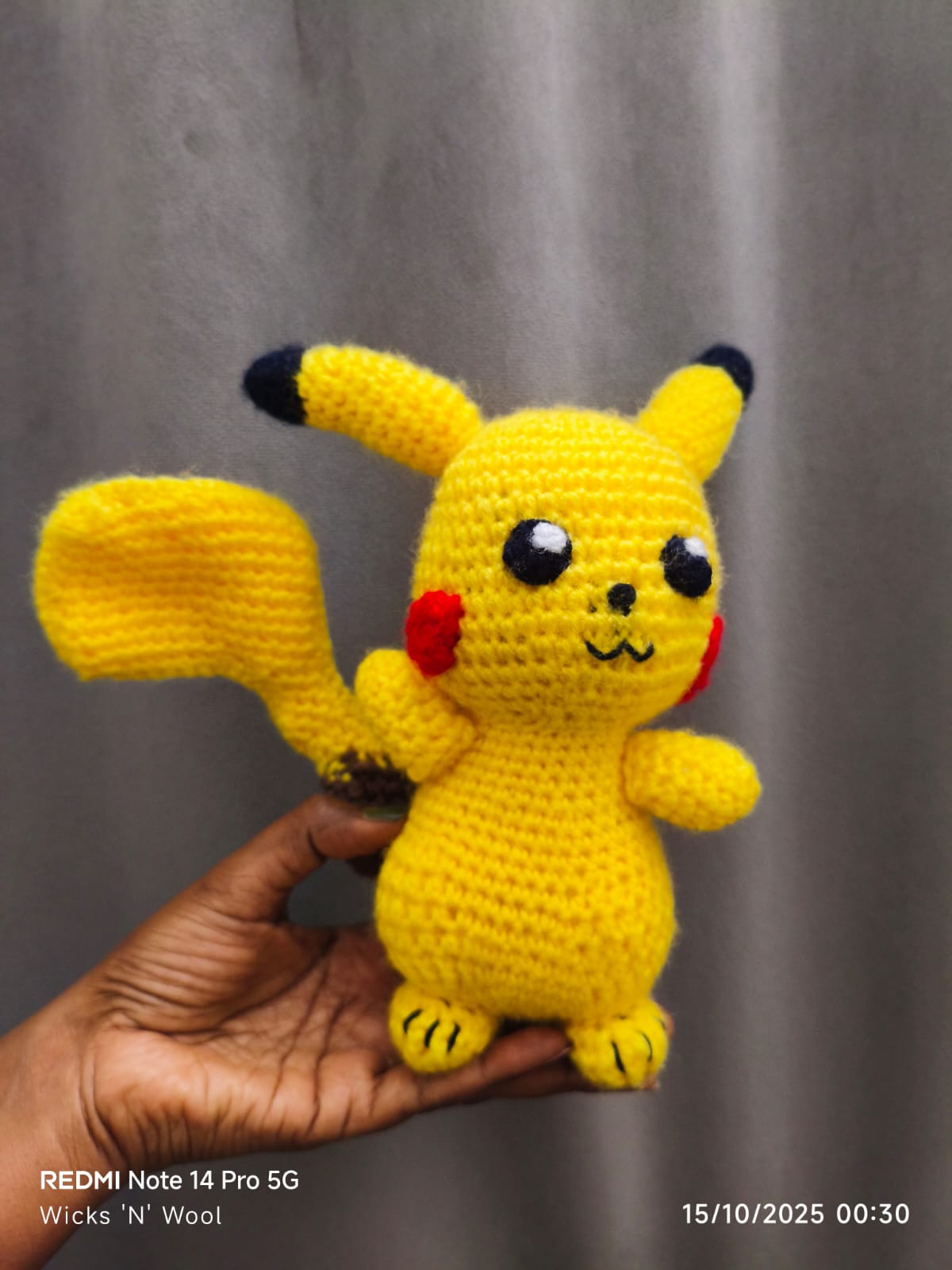 Handmade Pikachu Crochet Toy