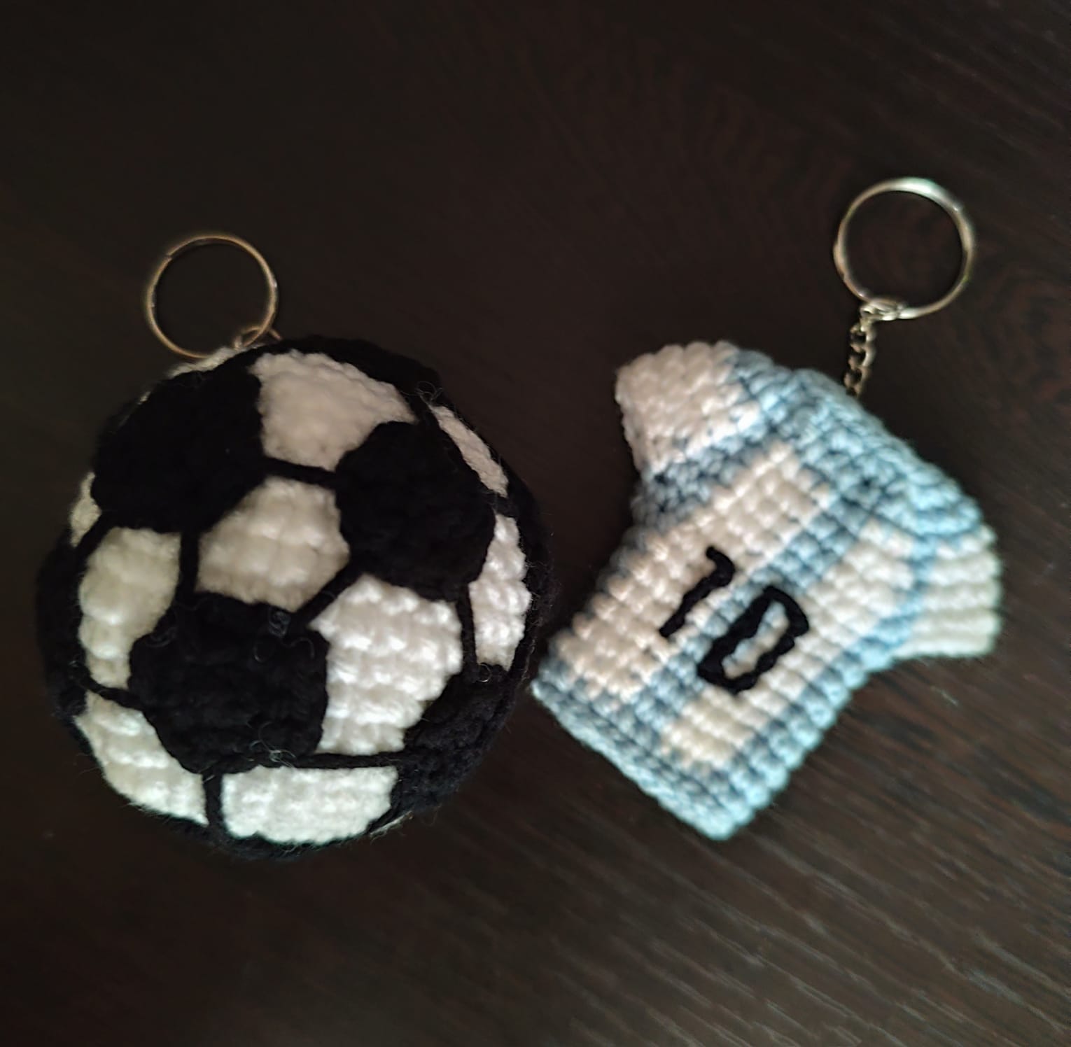 Handmade Soccer Keychain Set