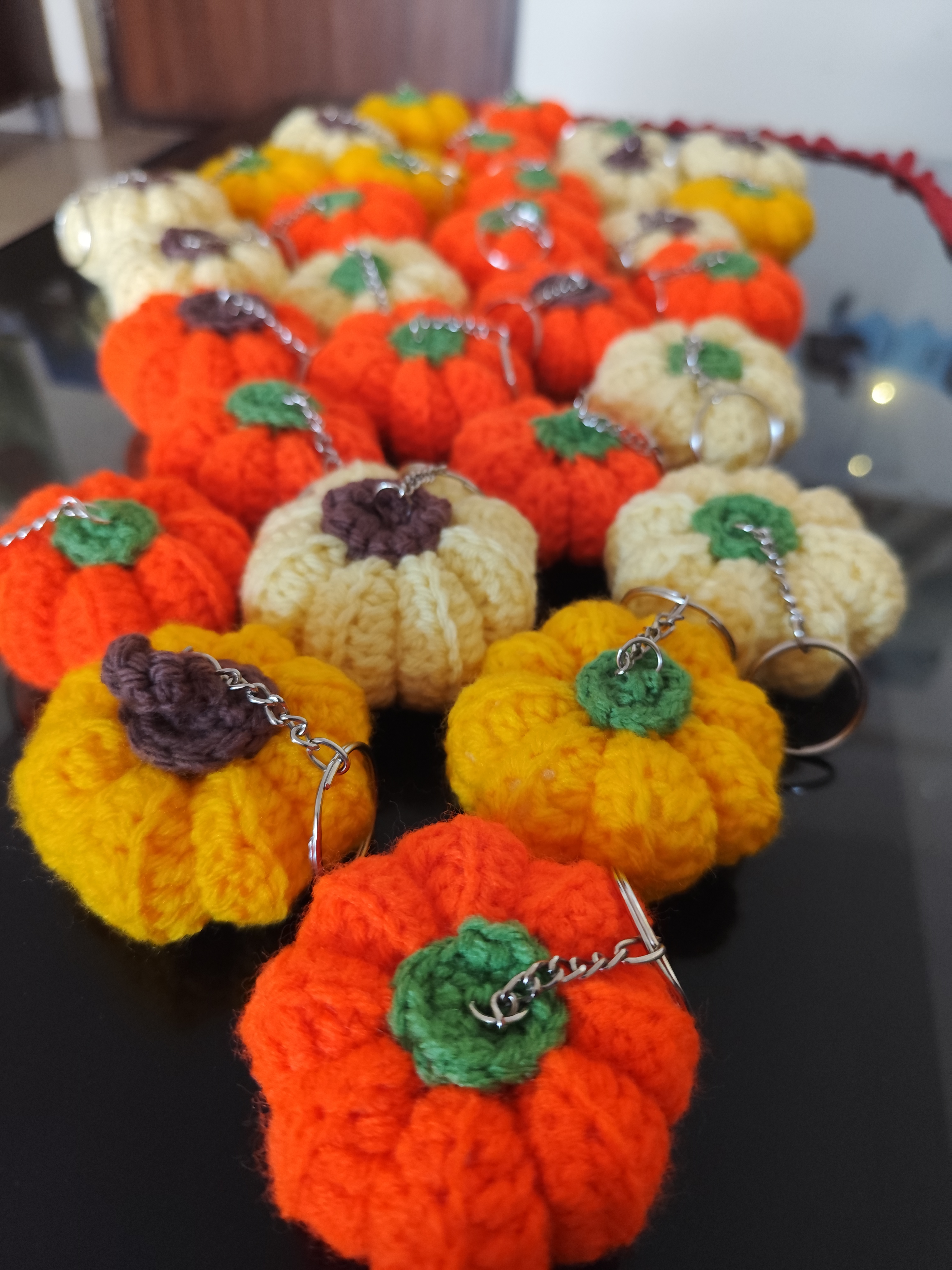 Handmade Pumpkin Keychains