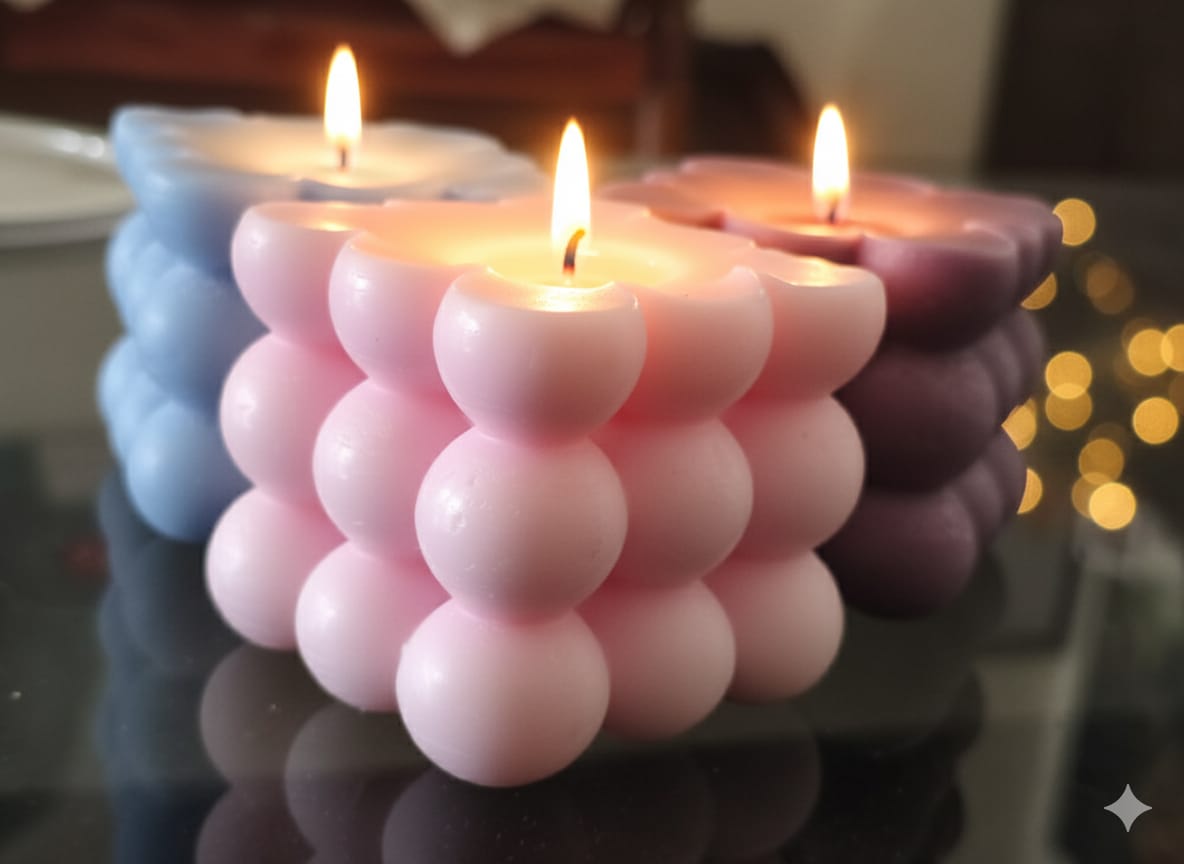 Bubble Cube Candle