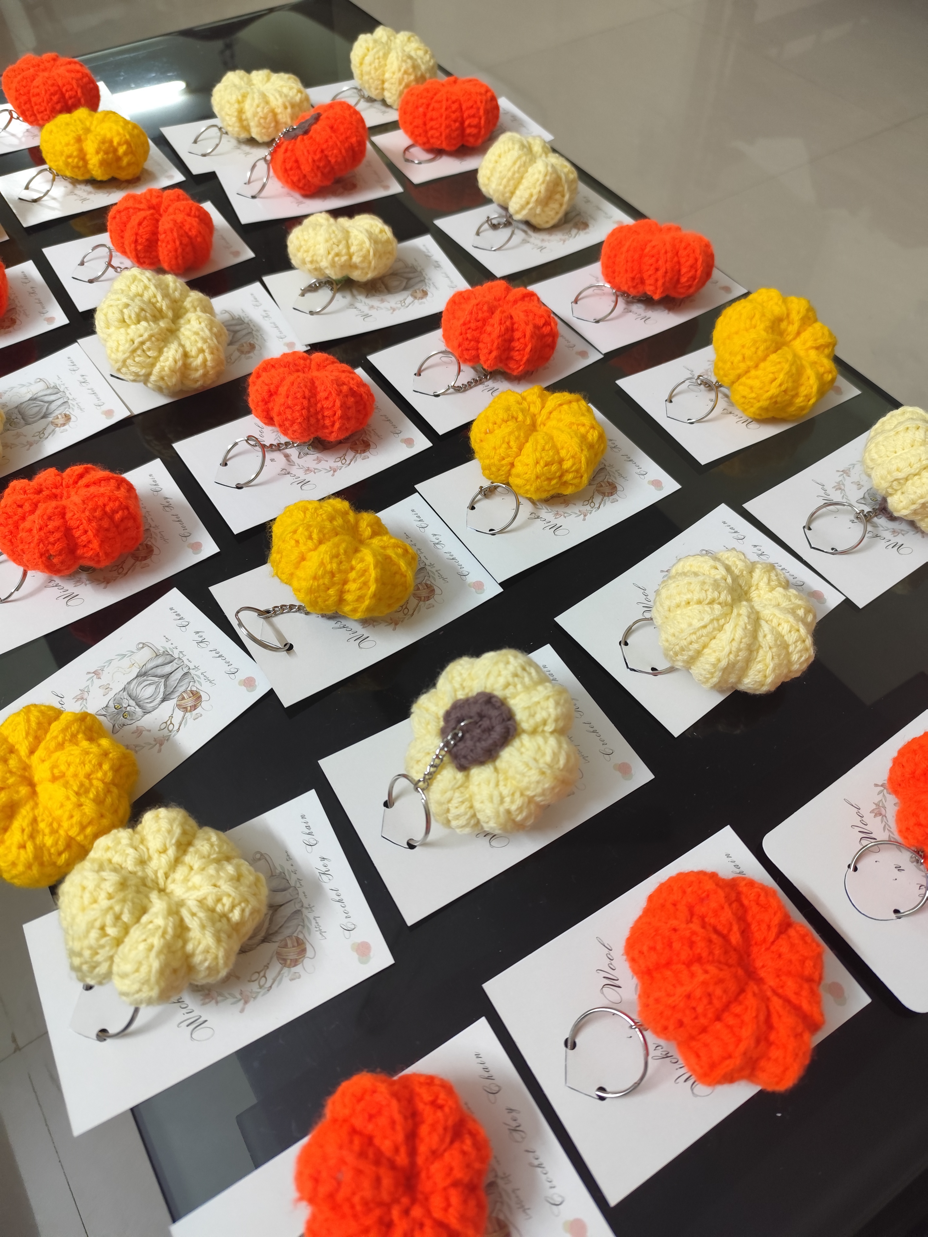 Handmade Pumpkin Keychains