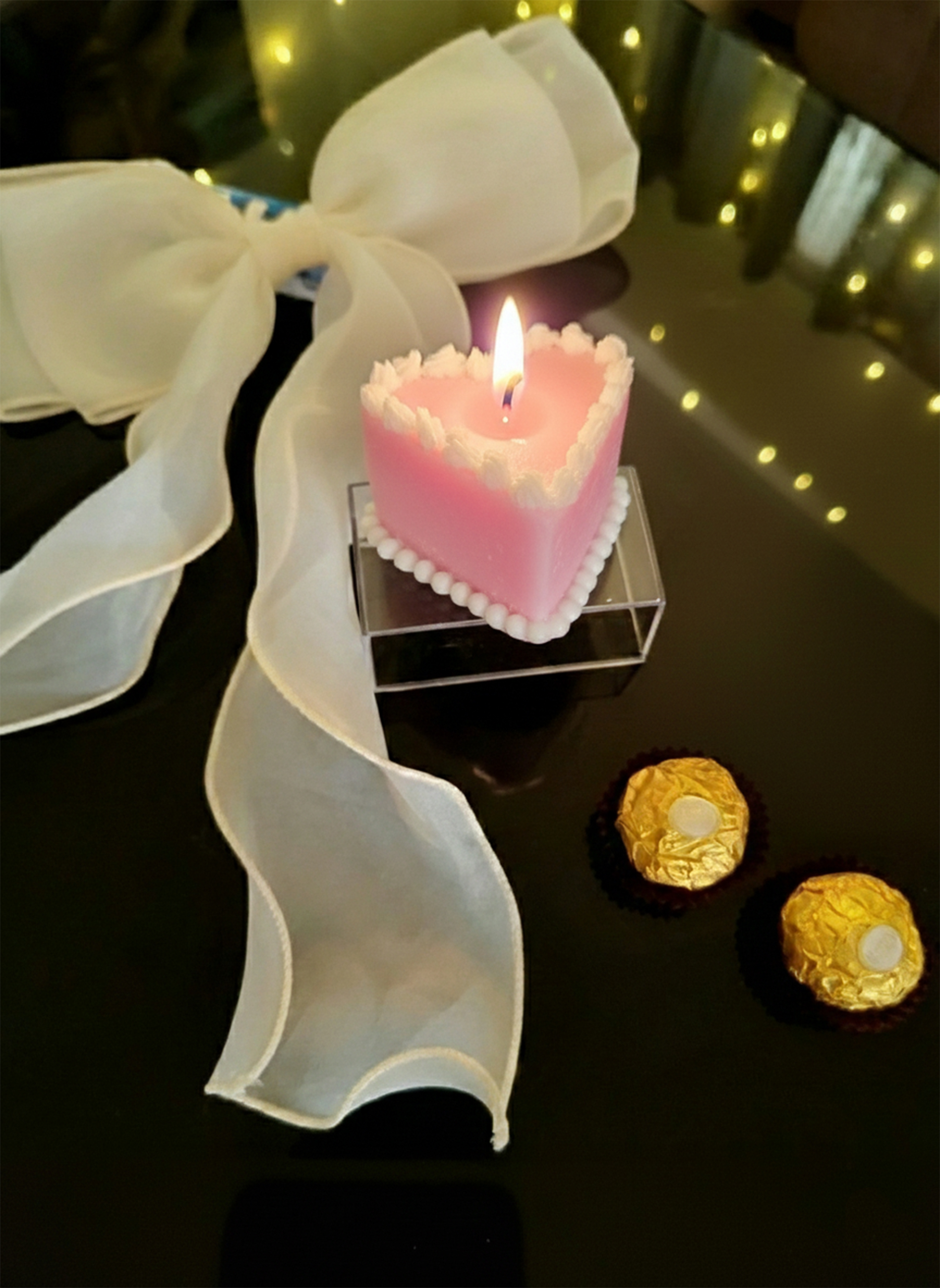 Heart-shaped Cake Candle
