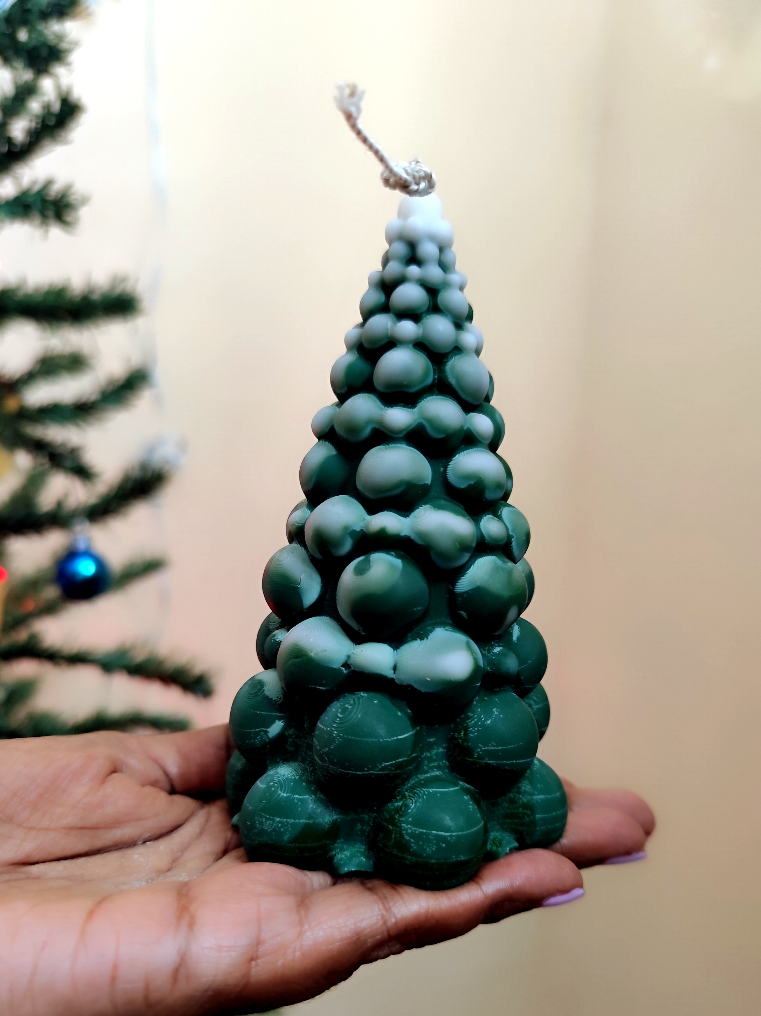 Christmas Tree Bubble Candle