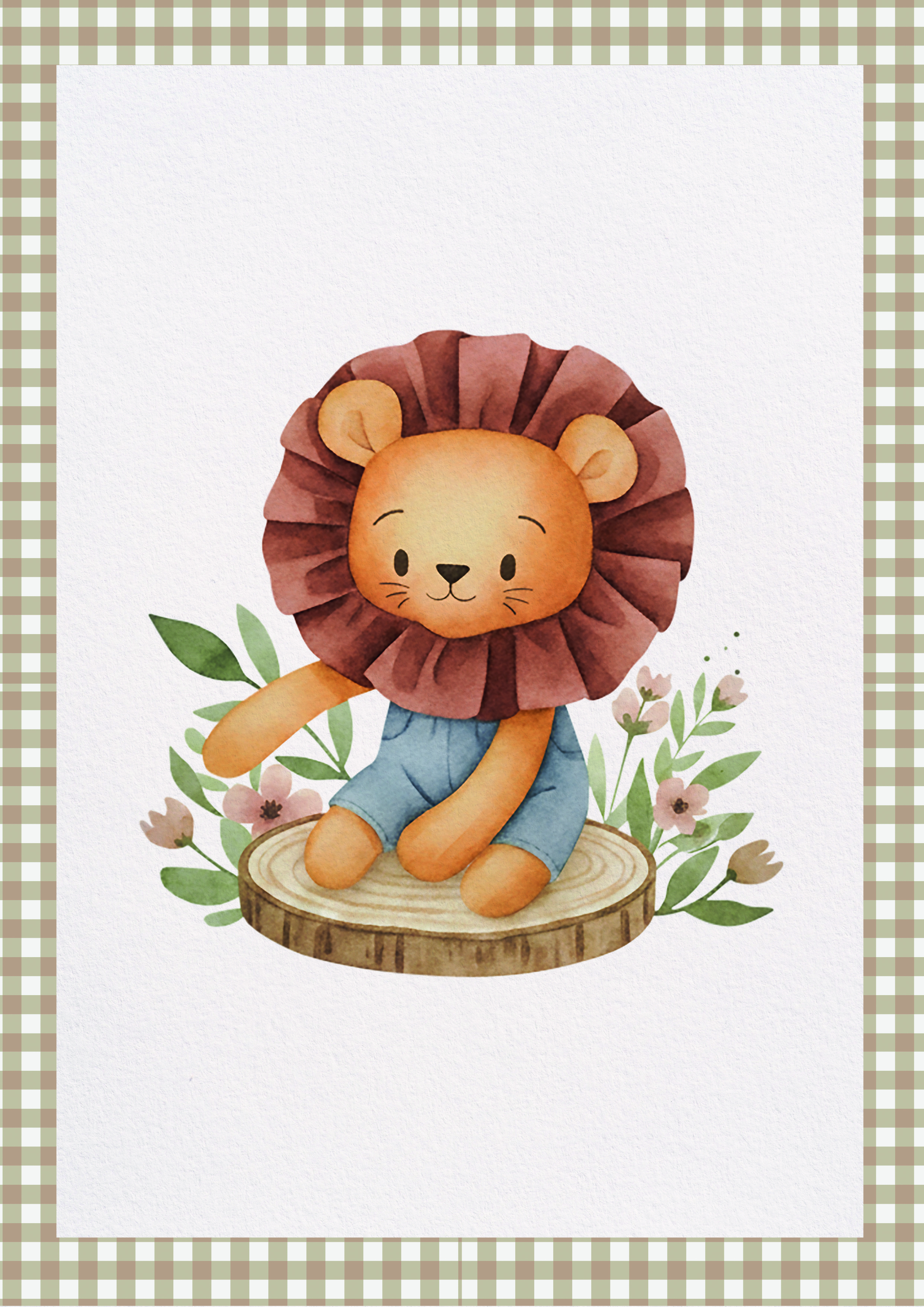 Lámina Infantil león | Acuarela