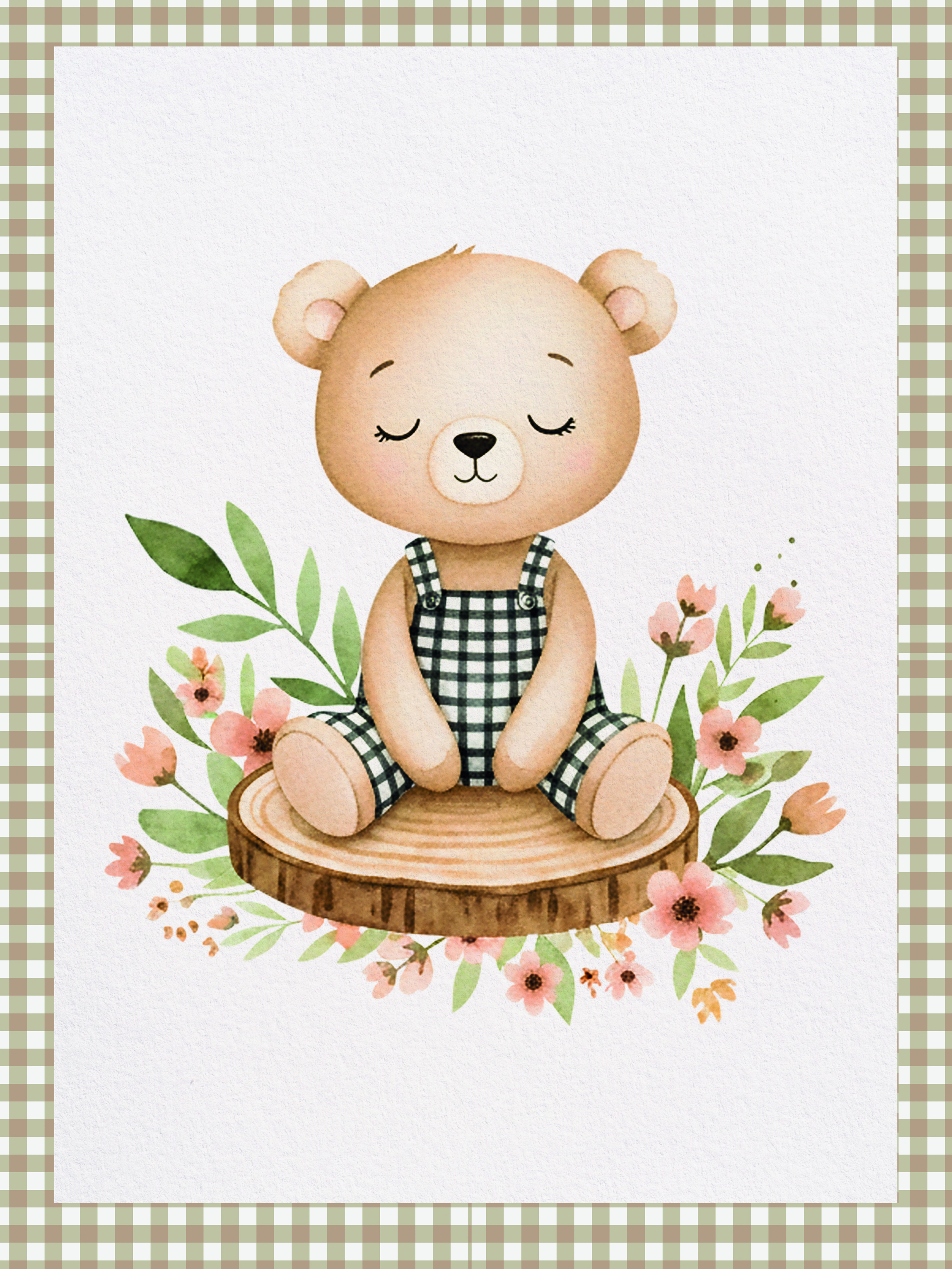 Lámina Infantil osito | Acuarela