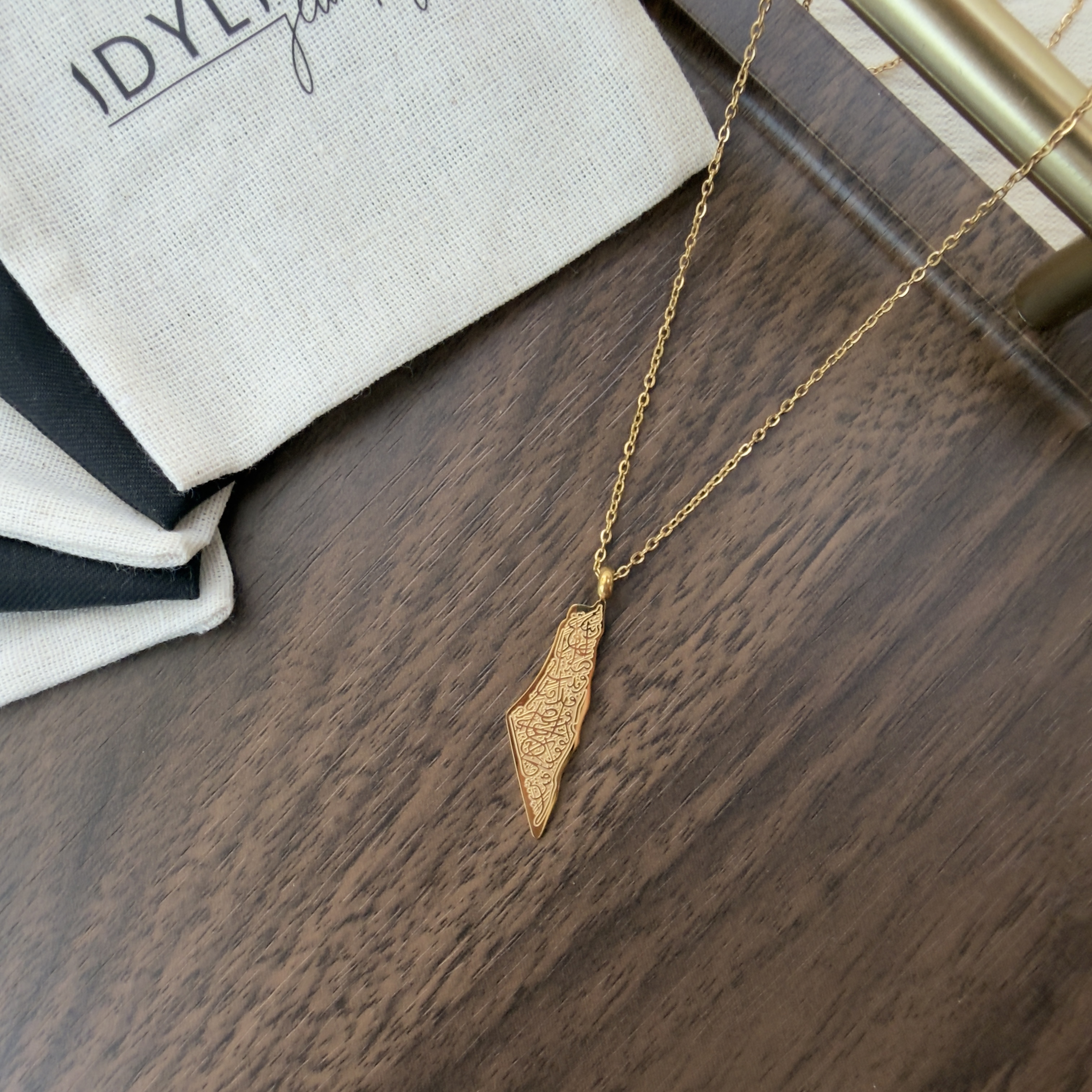 Collier Carte Palestine Ayat al-Kursi