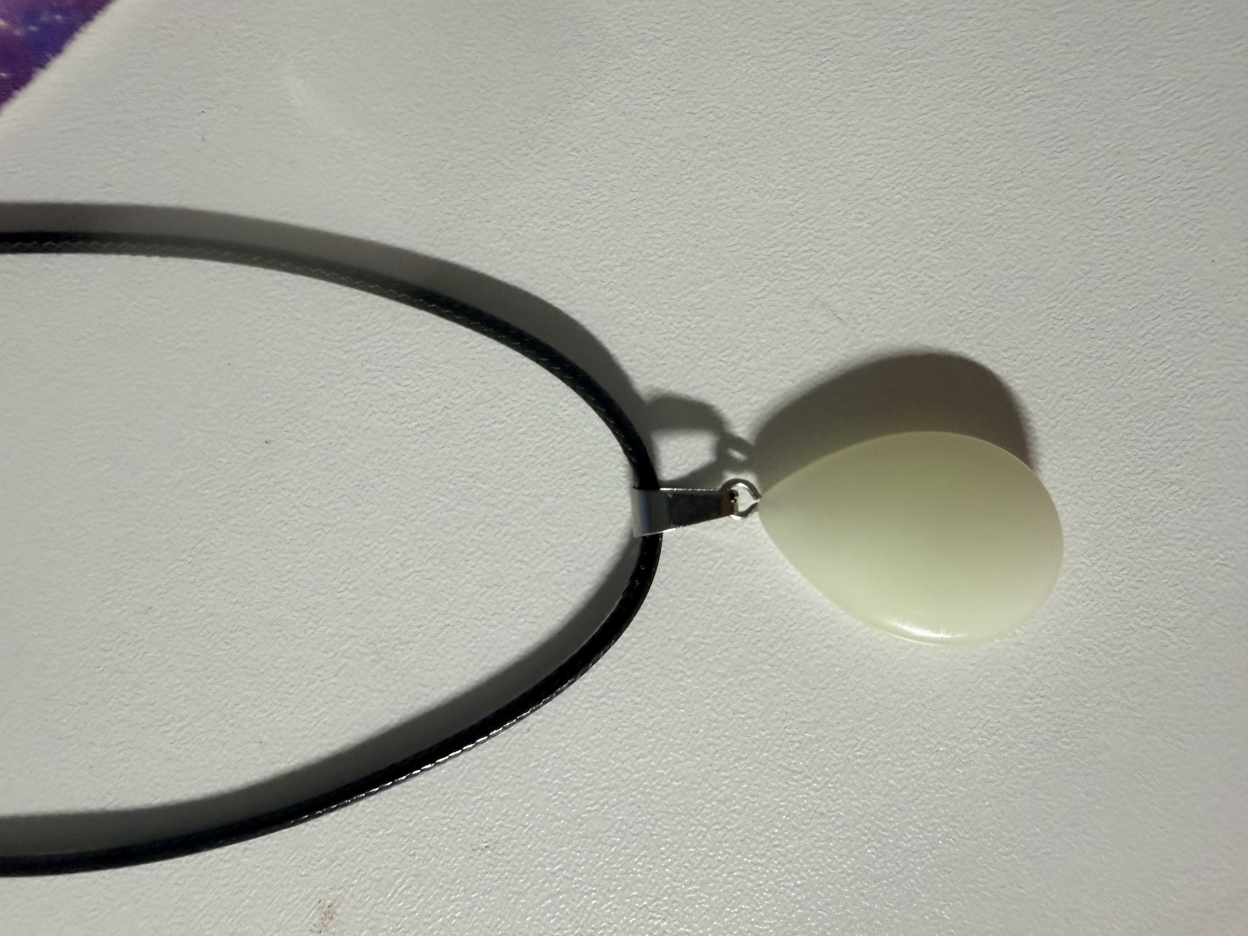 White Teardrop Pendant Necklace