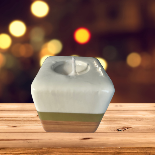 Spiritual Grounding & Purity Brown & White Container