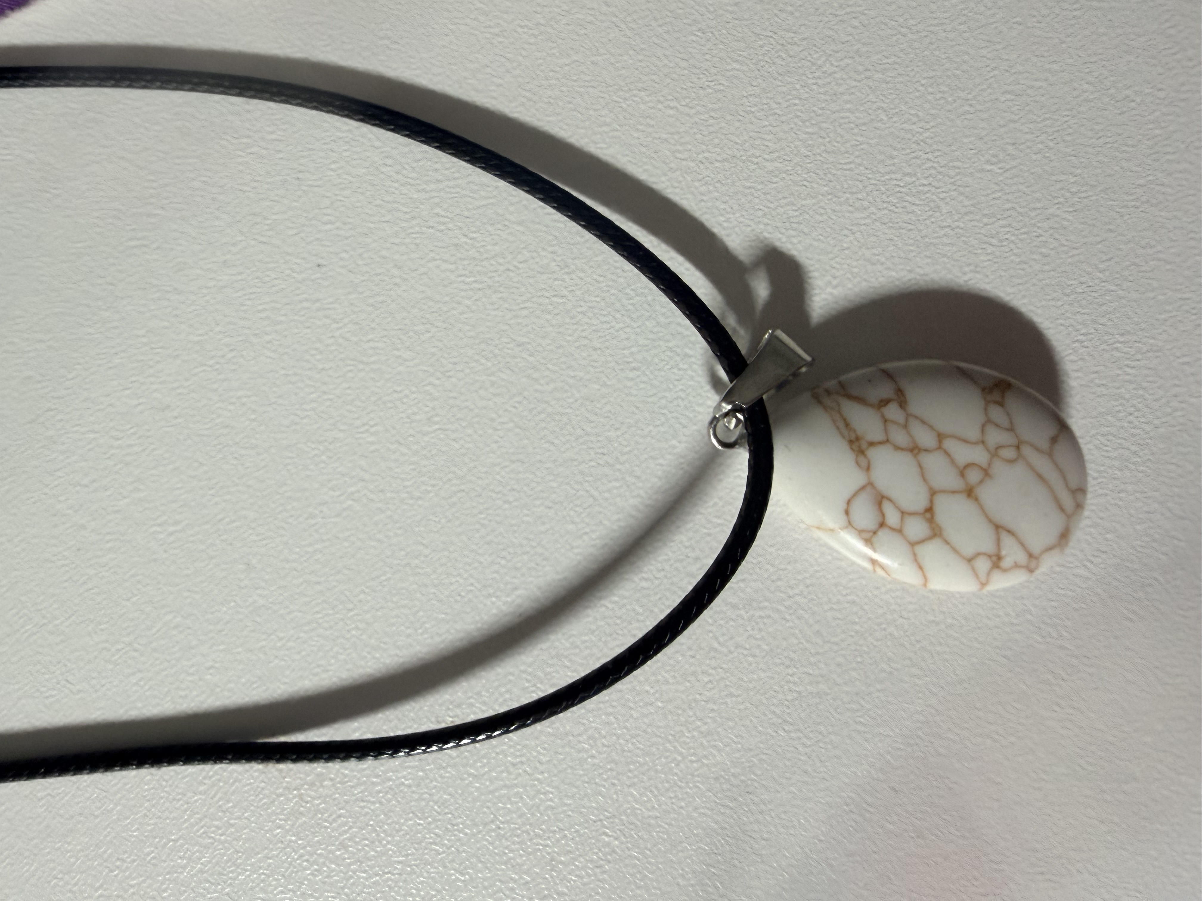 White Howlite Intention Pendant