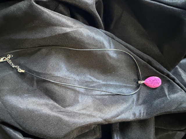 Pink Howlite Teardrop Pendant