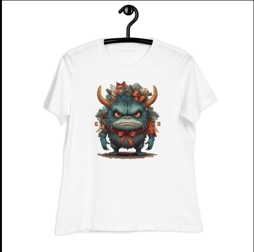 Camiseta navideña de mujer 100% algodón | Diseño “Me gusta la Navidad”