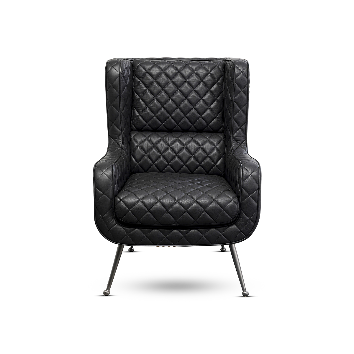 Black Quilted Armchair