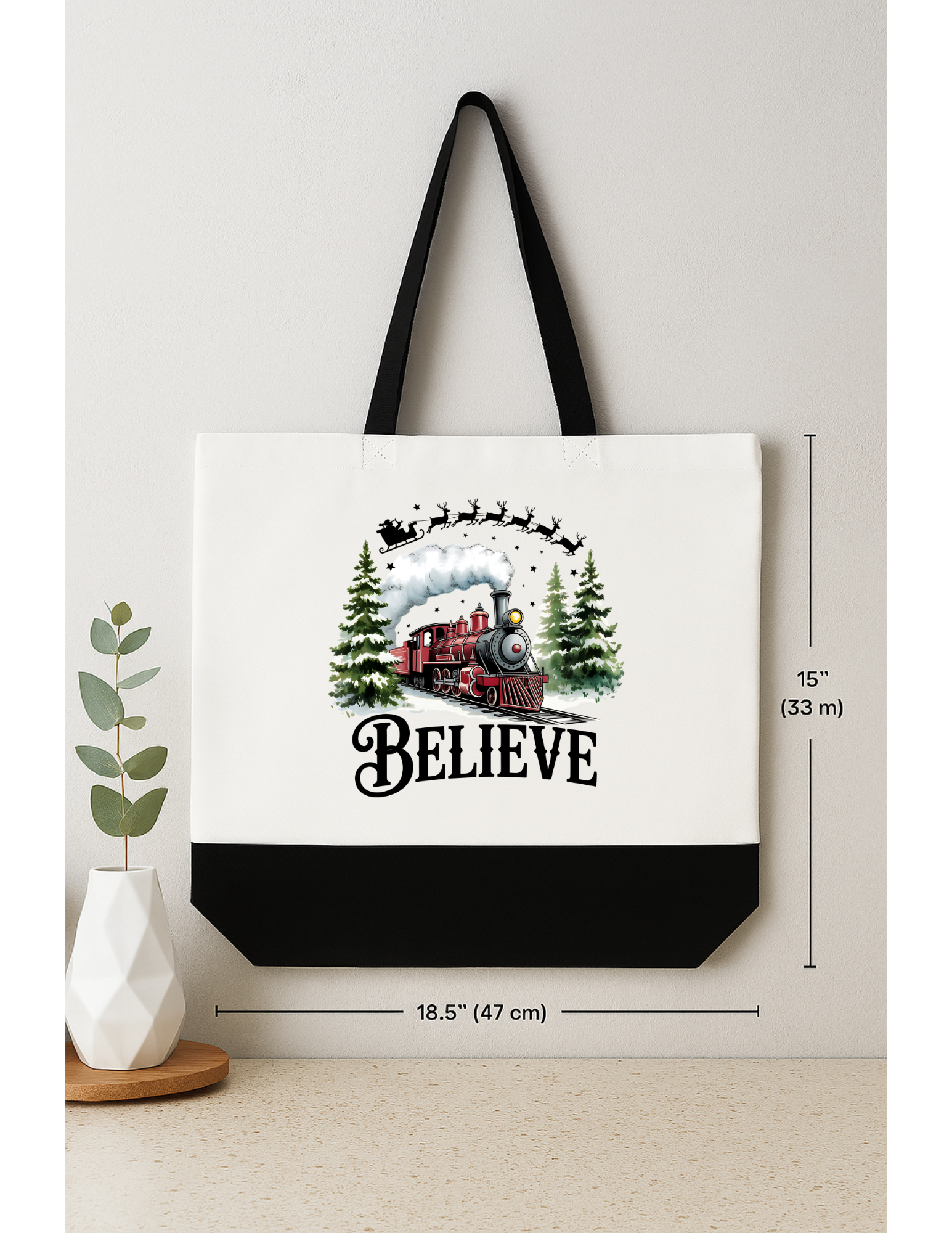 Believe Christmas Tote Bag