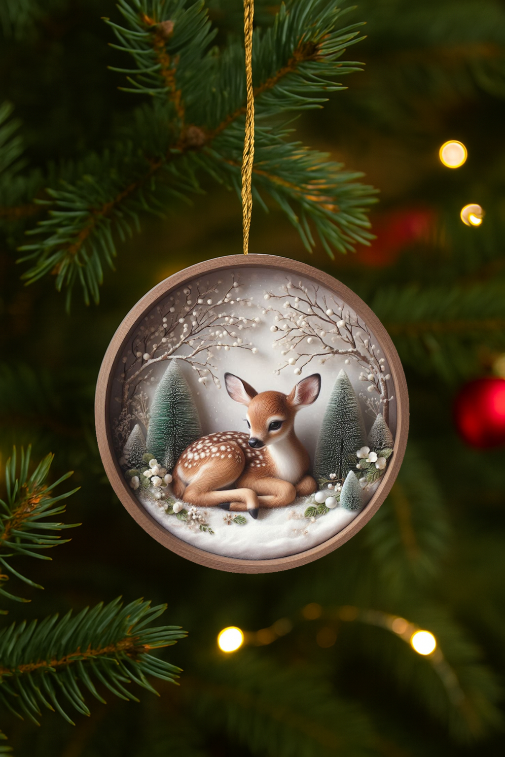 Deer Christmas Tree Ornament