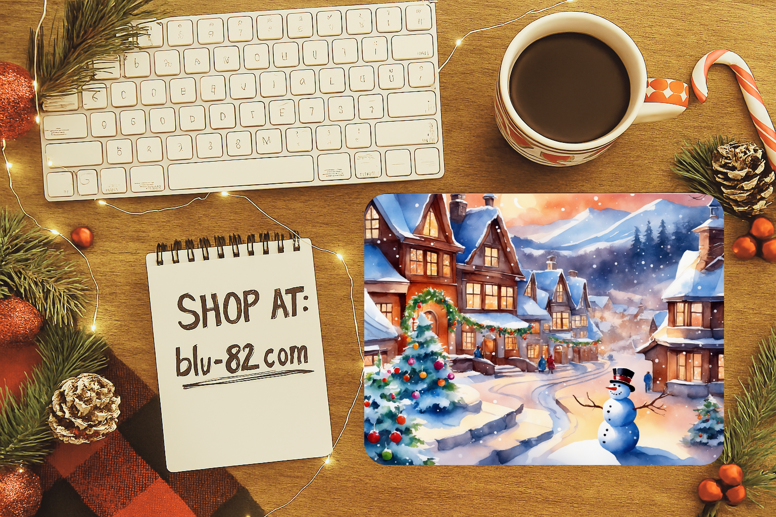 Winter Village Mouse Pad