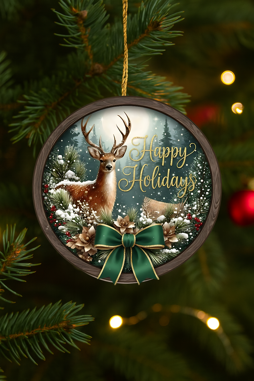 Festive Deer Christmas Ornament
