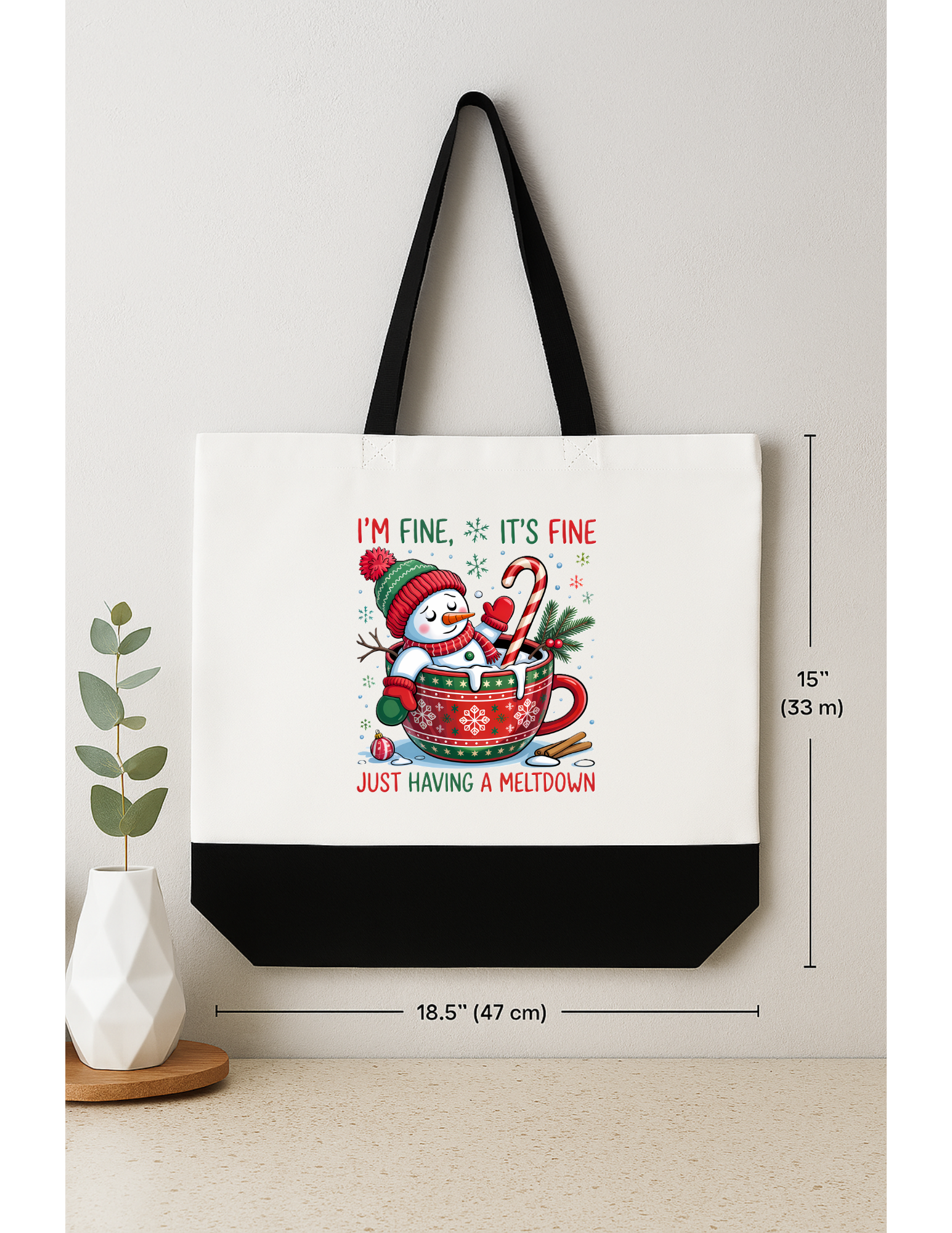 Snowman Holiday Tote Bag