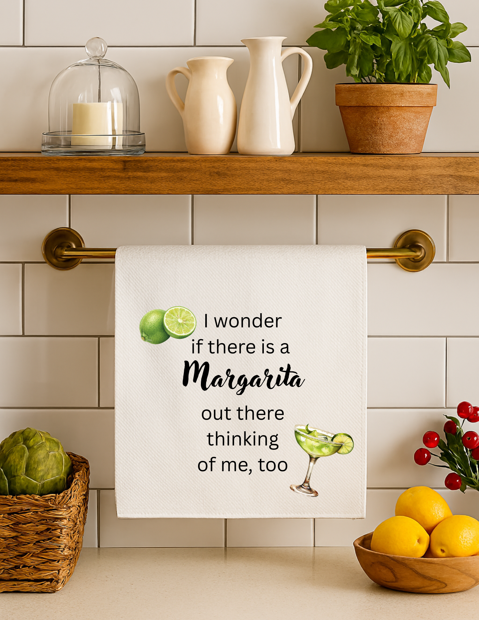 Margarita Quote Kitchen Towel