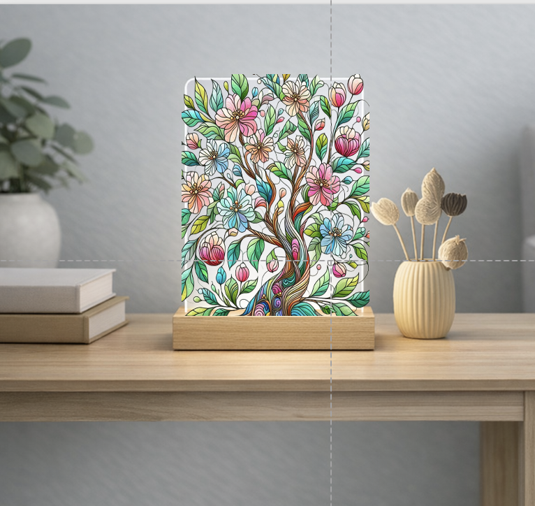 Colorful Floral Tree Glowscape