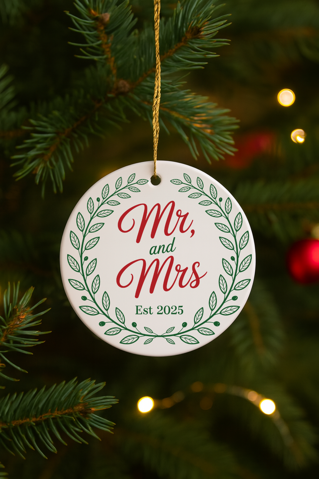 Mr. and Mrs. Christmas Ornament