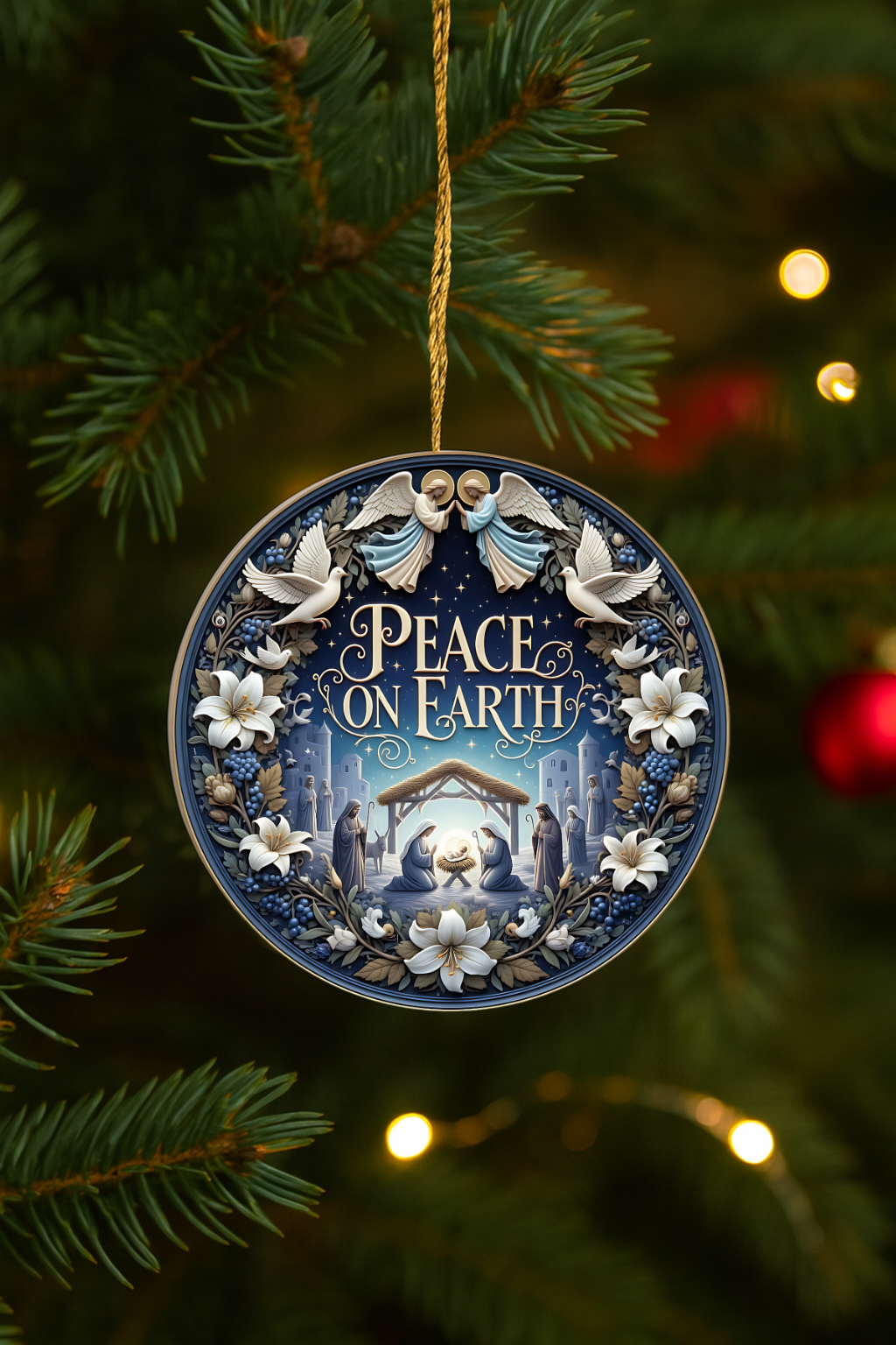 Peace on Earth Christmas Ornament