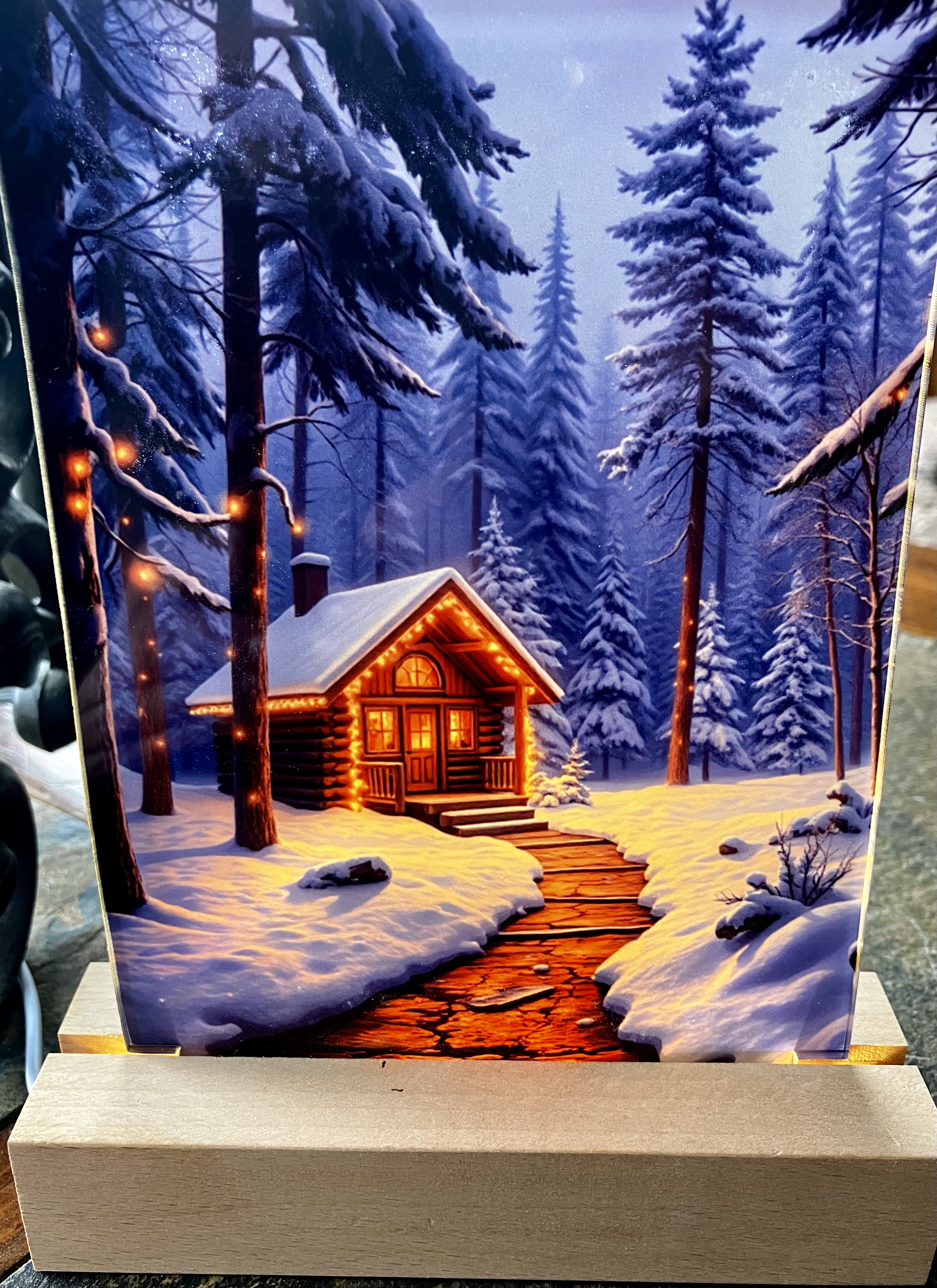 Winter Cabin Glowscape