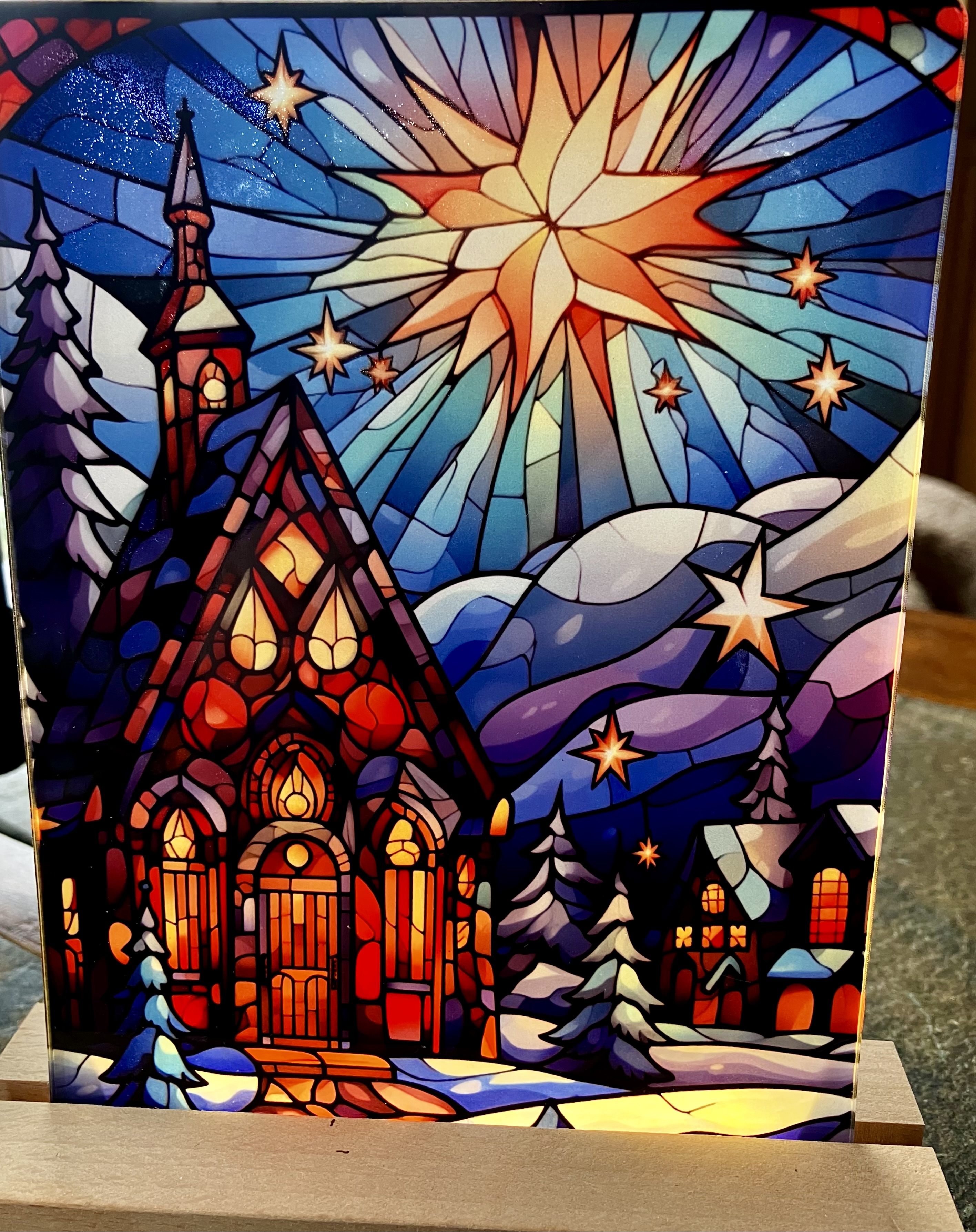 Beautiful Church in the snow Glowscape