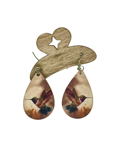 Hummingbird Teardrop Earrings